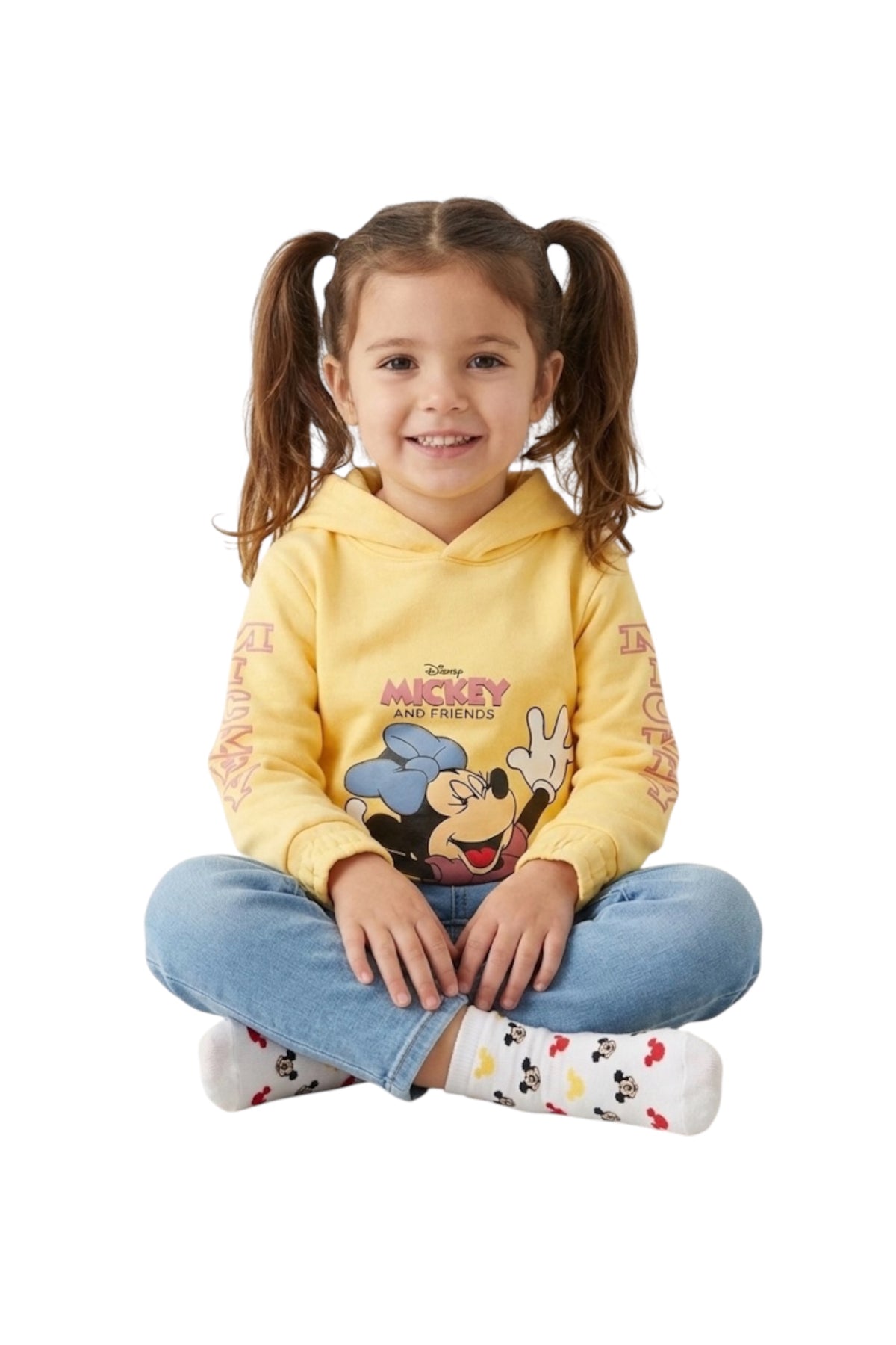 Premium Quality "Mickey" Printed Fleece Pull-over Hoodie  For Kids