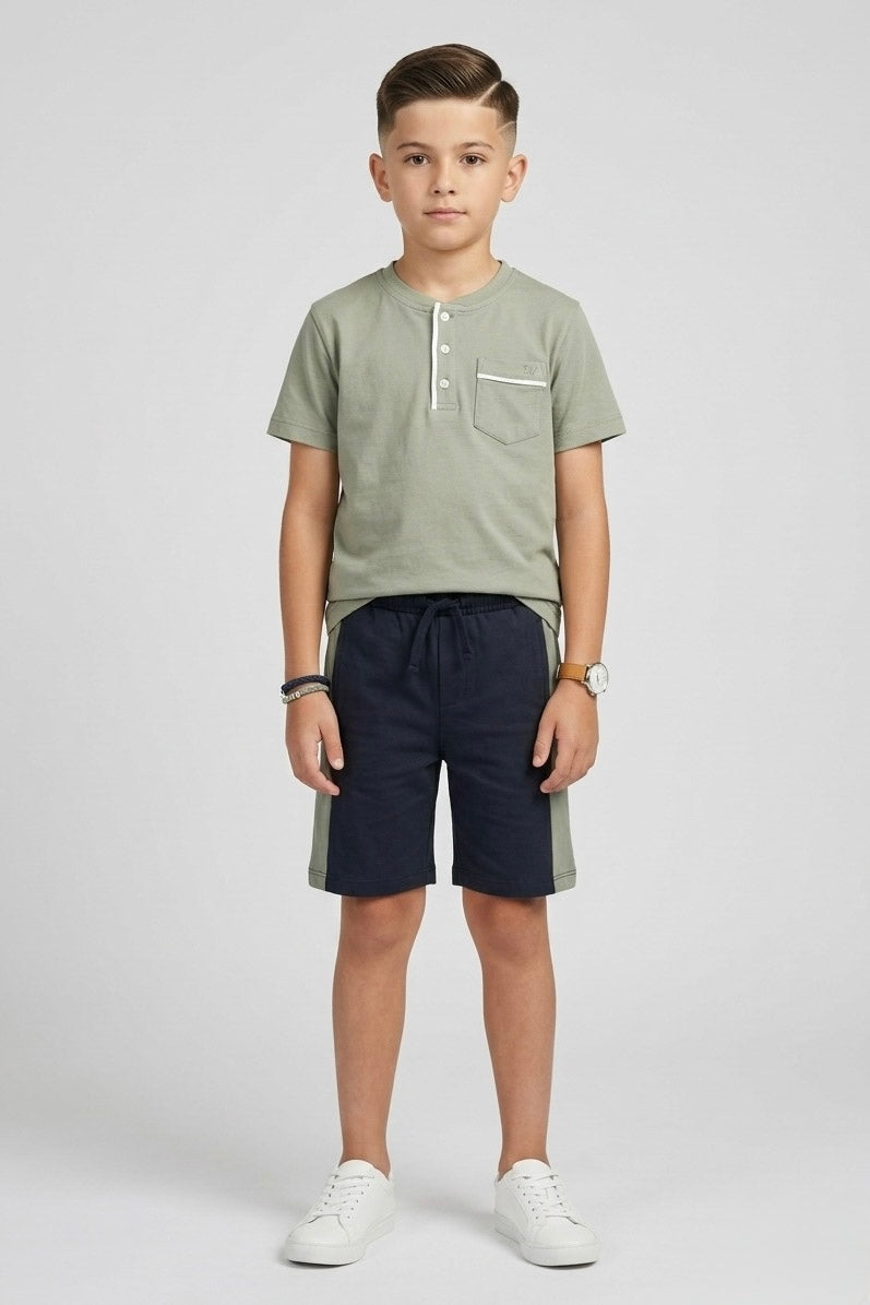 Premium Quality Printed Henly Summer Suit For Boys