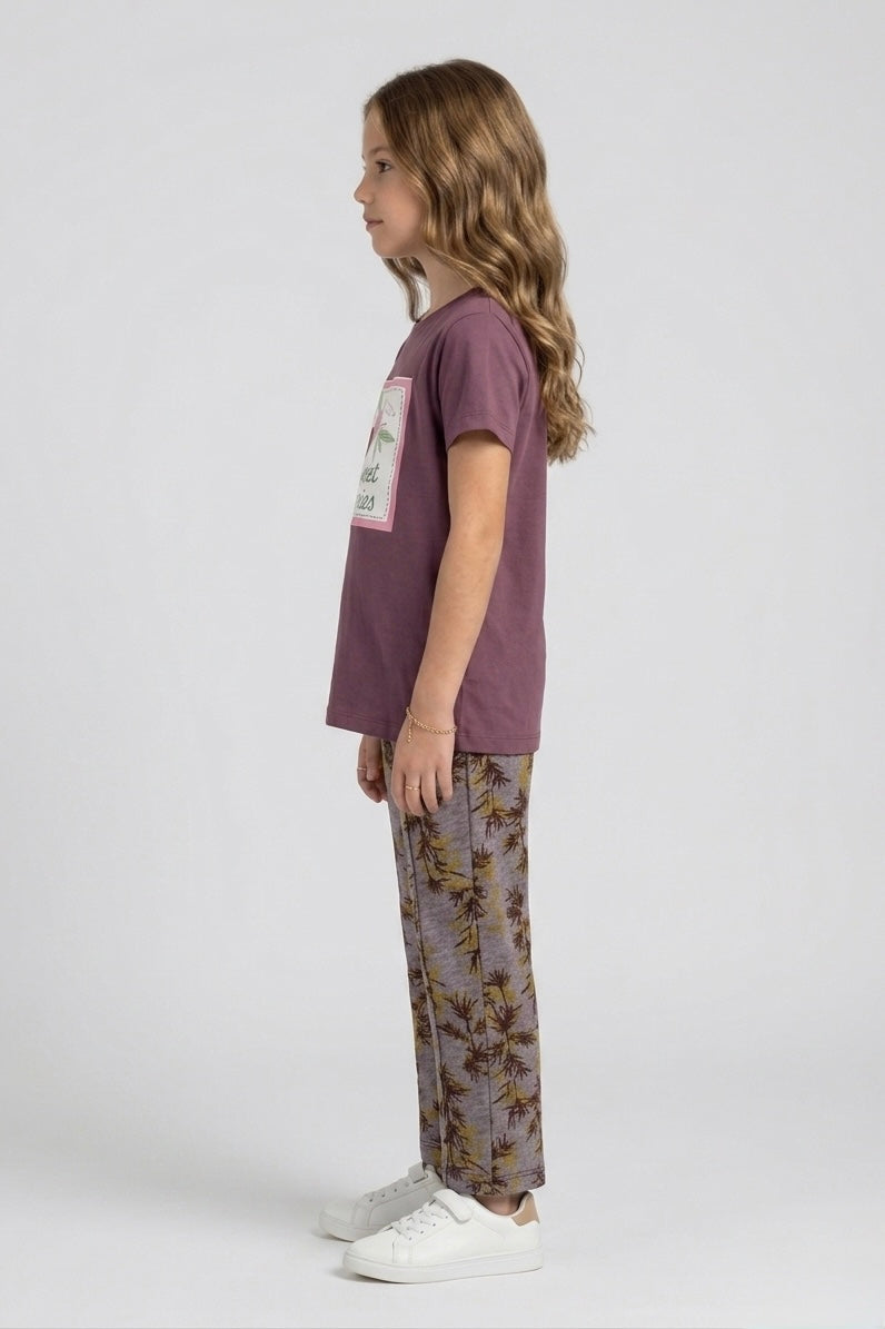 Girls Premium Quality "Sweet Cherries" Printed Summer Suit