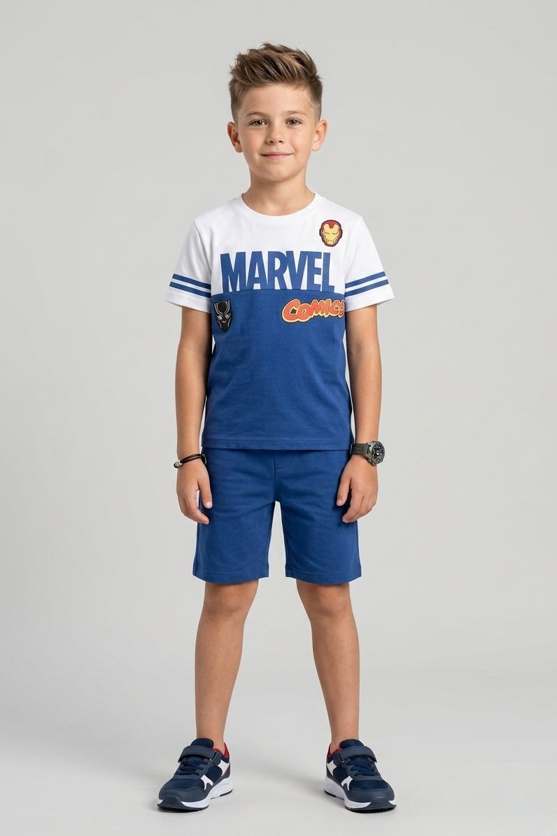 Premium Quality "Marvel" Printed Summer  Suit For Boys