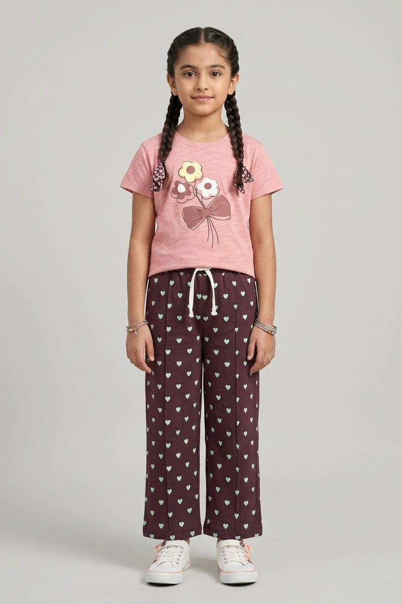 Girls Premium Quality "Flowers" Printed Summer Suit