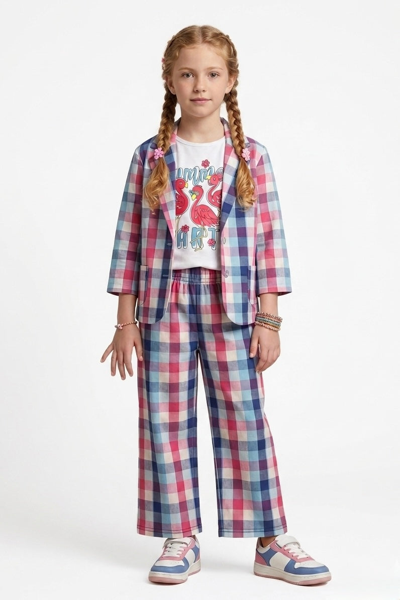 Girls Premium Quality "Summer Party" Printed Summer Suit