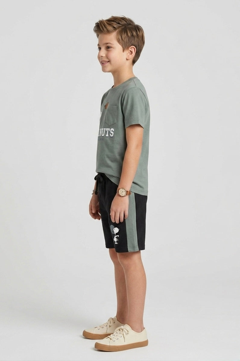 Premium Quality "Peanuts" Printed Summer Suit For Boys
