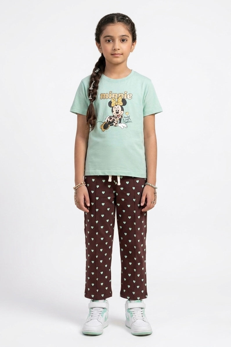 Girls Premium Quality "Minnie Mouse" Printed Summer Suit