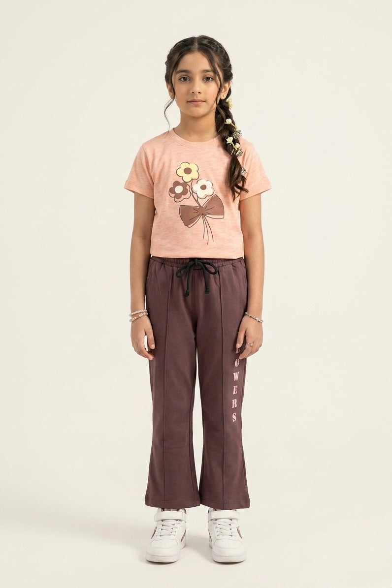 Girls Premium Quality "Flowers" Printed Summer Suit