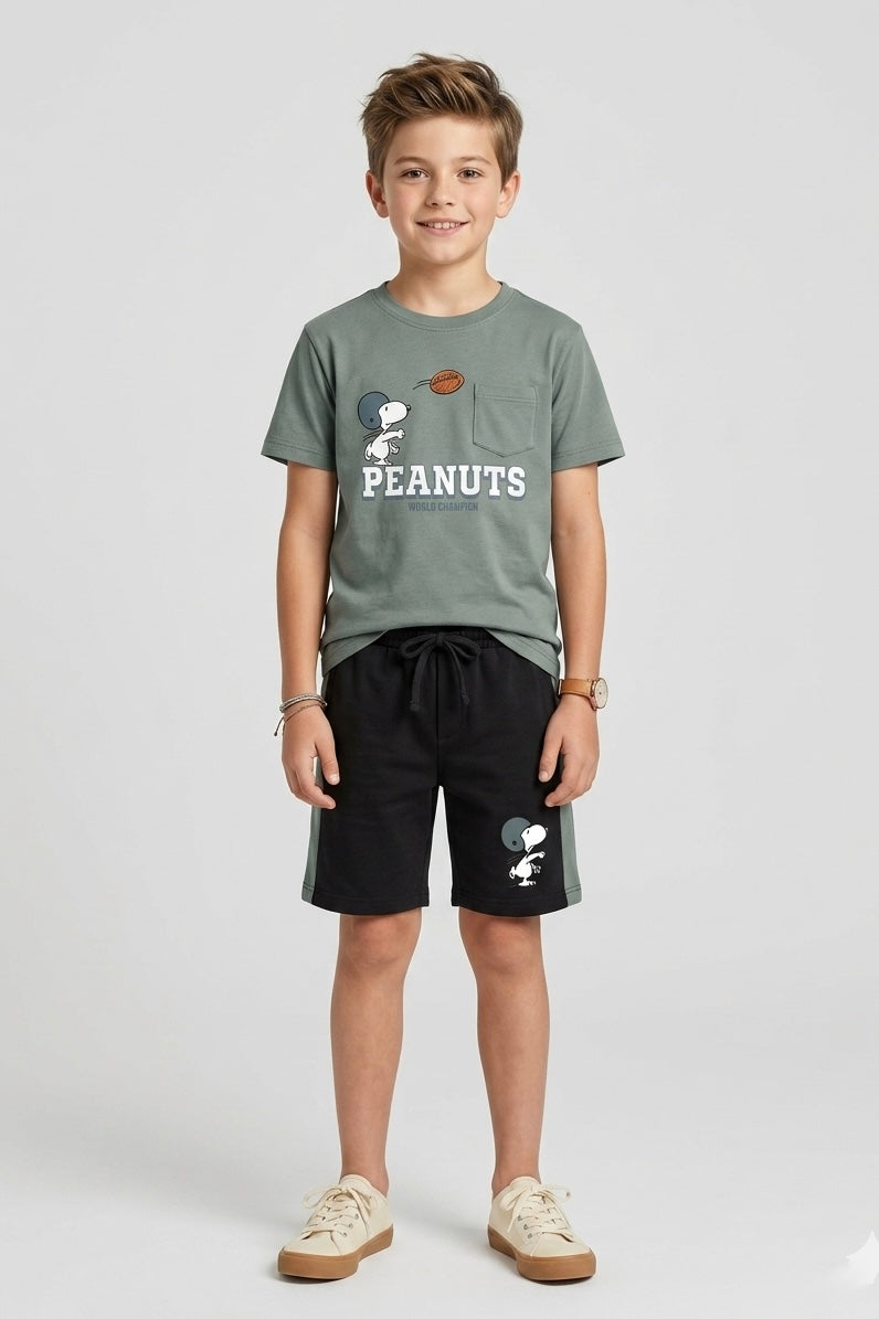 Premium Quality "Peanuts" Printed Summer Suit For Boys