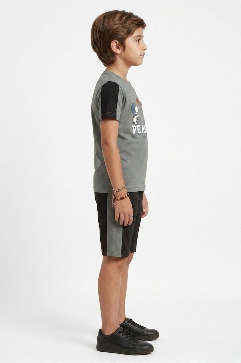 Premium Quality "Peanuts" Printed Summer Suit For Boys