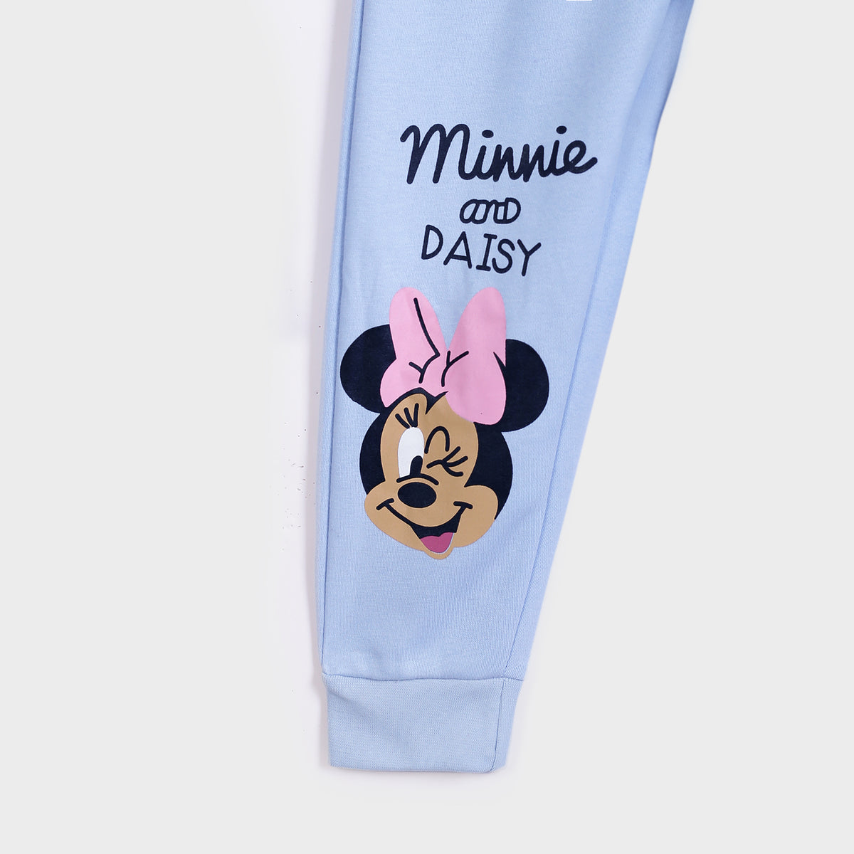 Premium Quality Soft Cotton &quot;Minnie &amp; Daisy&quot; Printed Fleece Sky Suit For Girls