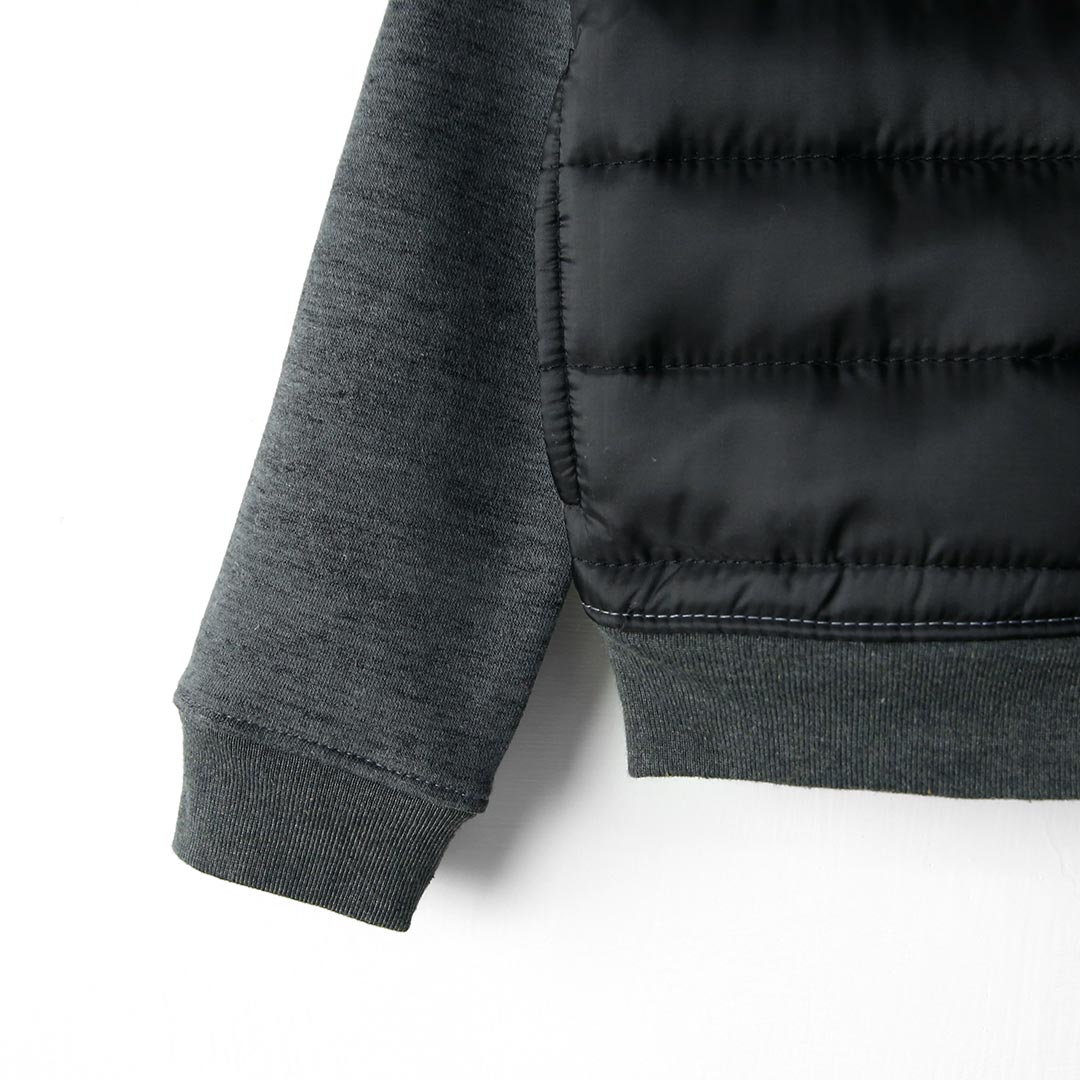 Kids Premium Quality Parachute Quilted Paneled Melange Fleece Jacket