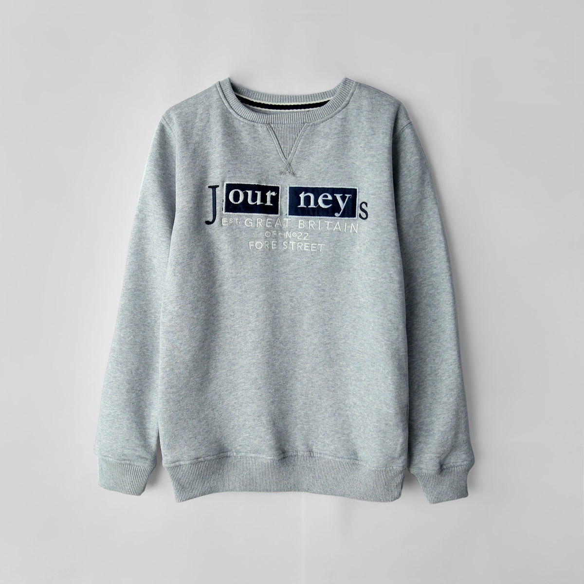 Premium Quality Embroidered Fleece Gray Sweatshirt For Kids