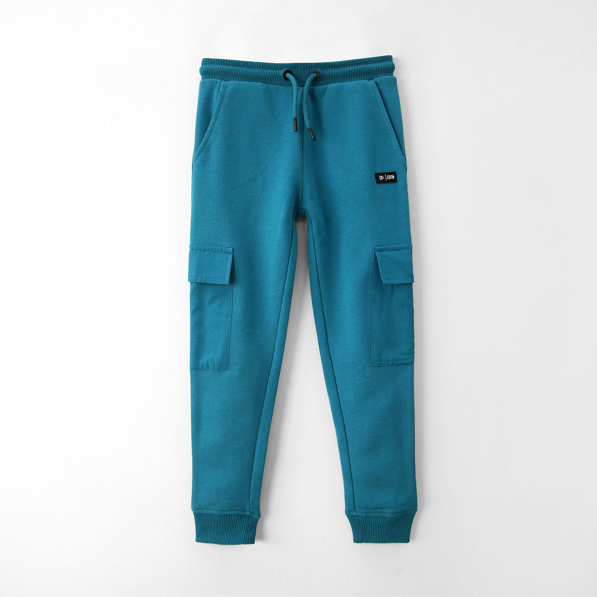 Premium Quality Boys Velcro Pouch Pocket Fleece Jogger Trouser