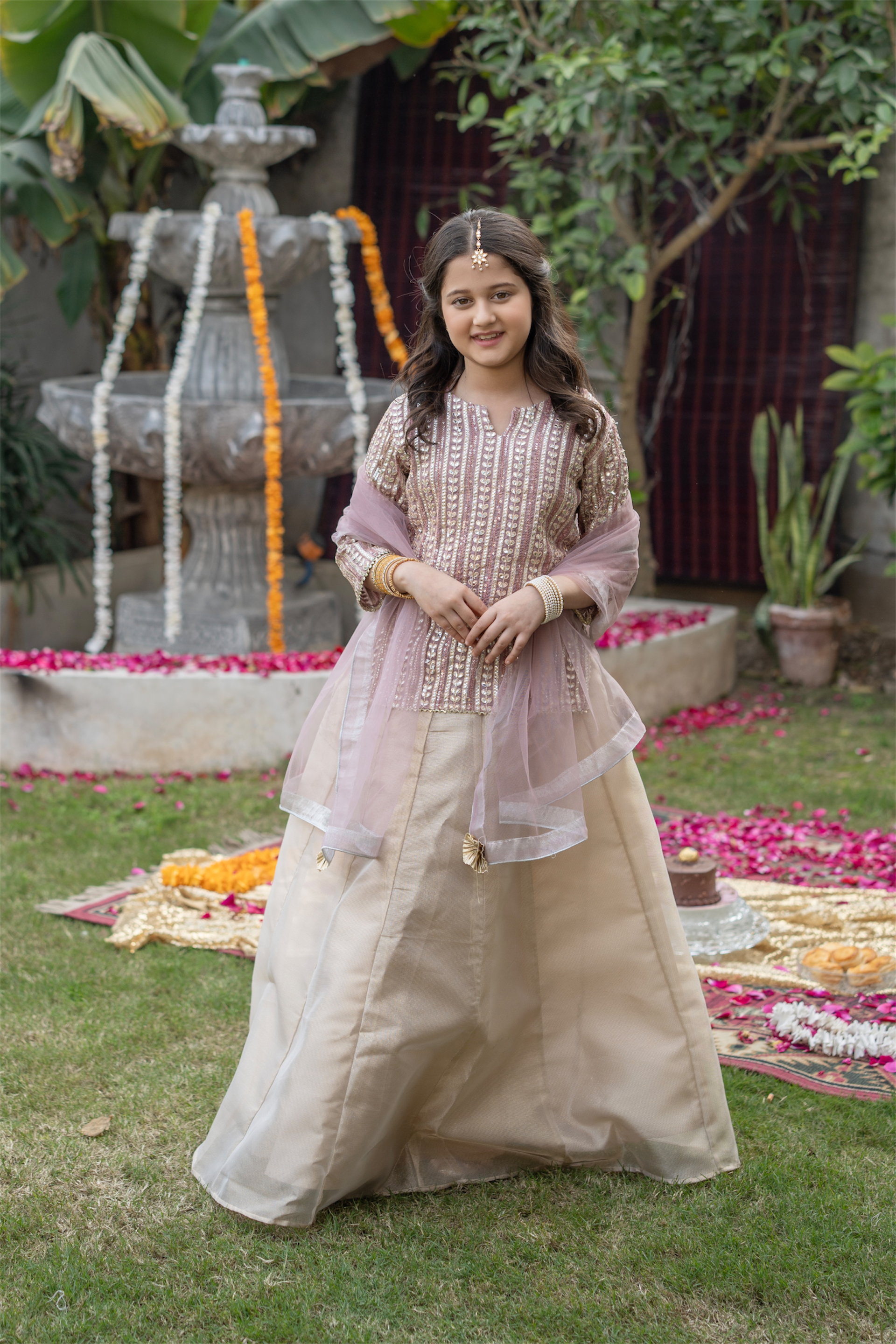 Fancy Choli With Organza Lehanga And Net Dupatta