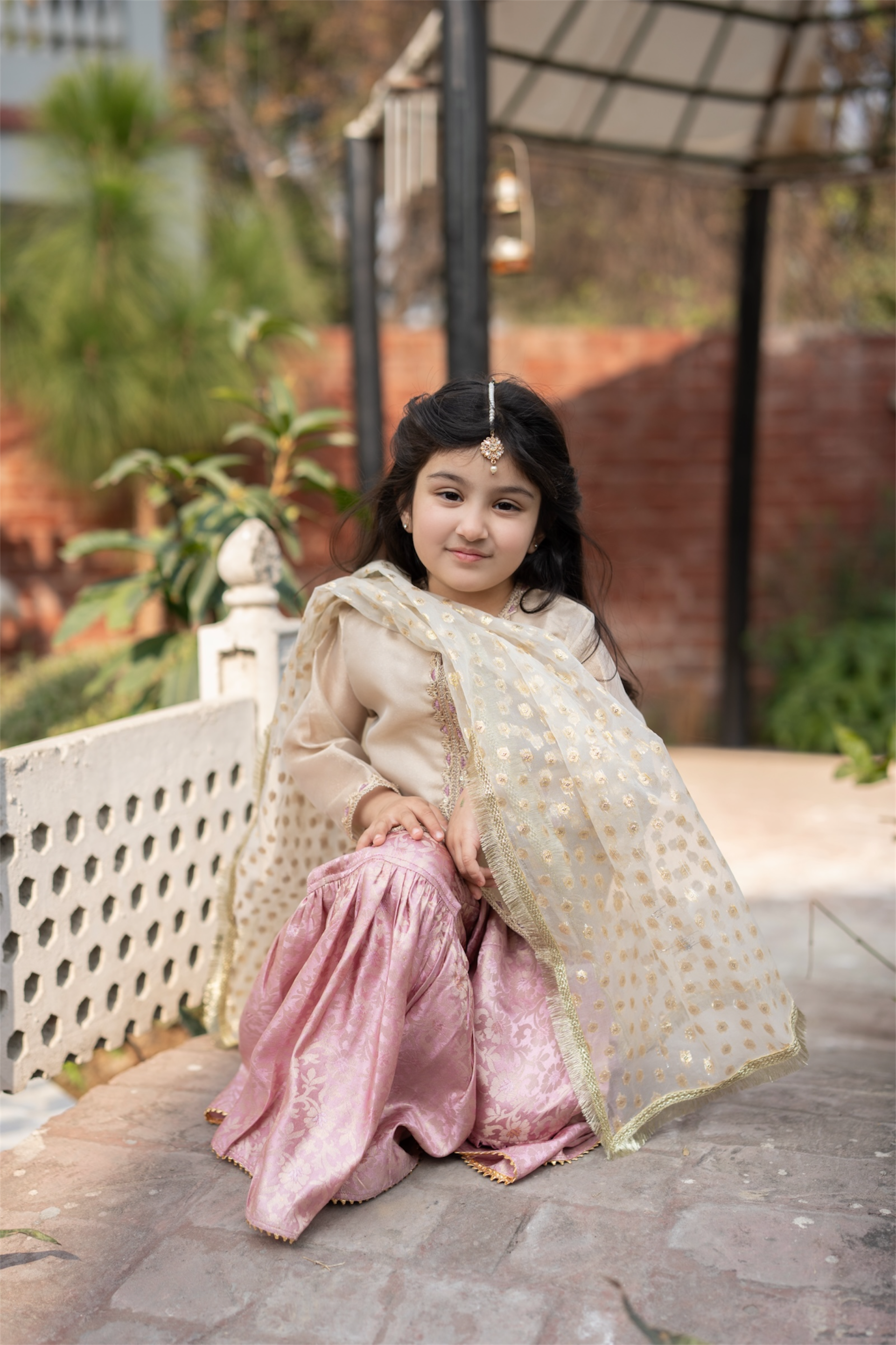 Fancy Kameez , Gharara & Dupatta (3 piece)