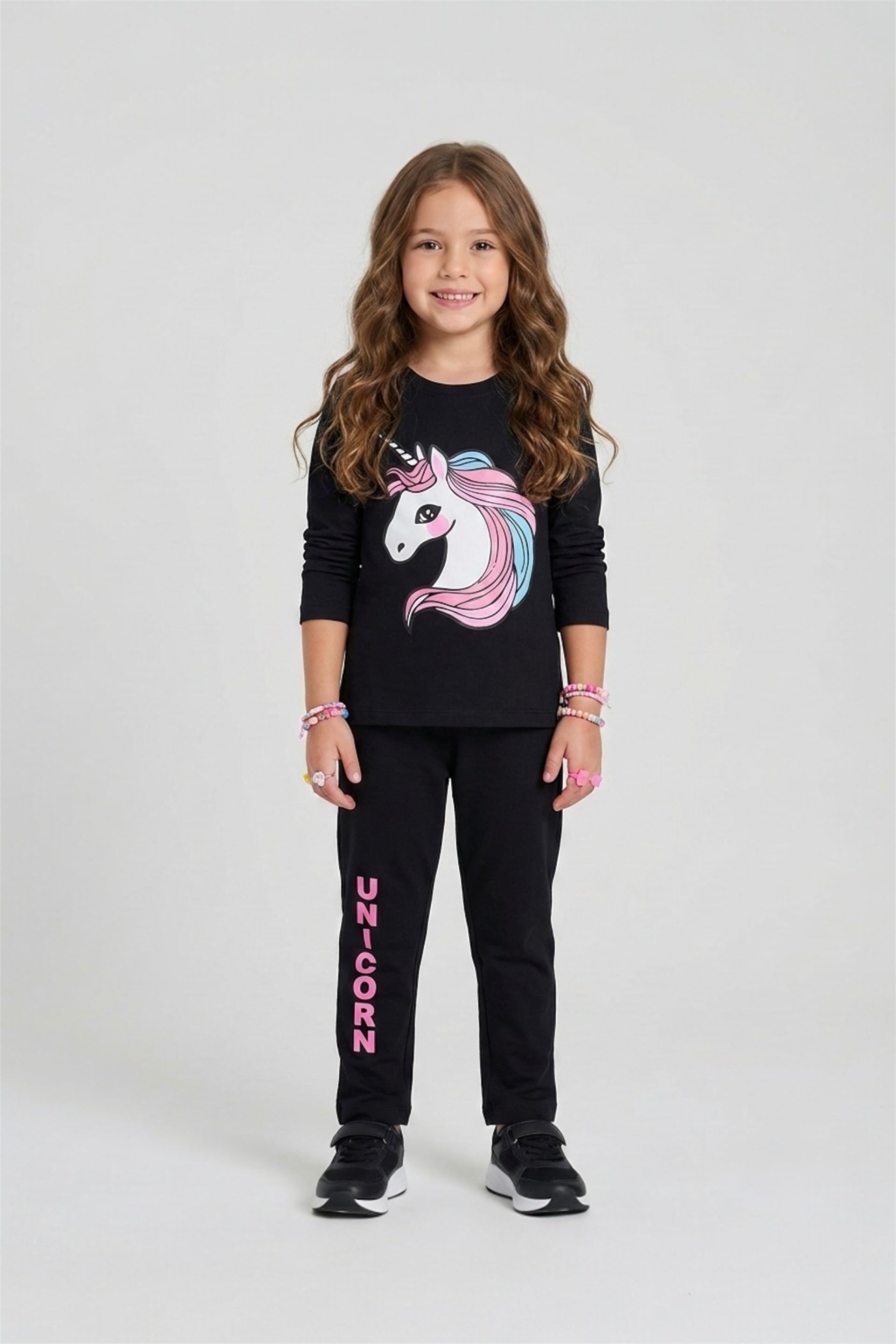 Premium Quality "Unicorn" Printed Full Sleeves Summer Suit For Girls
