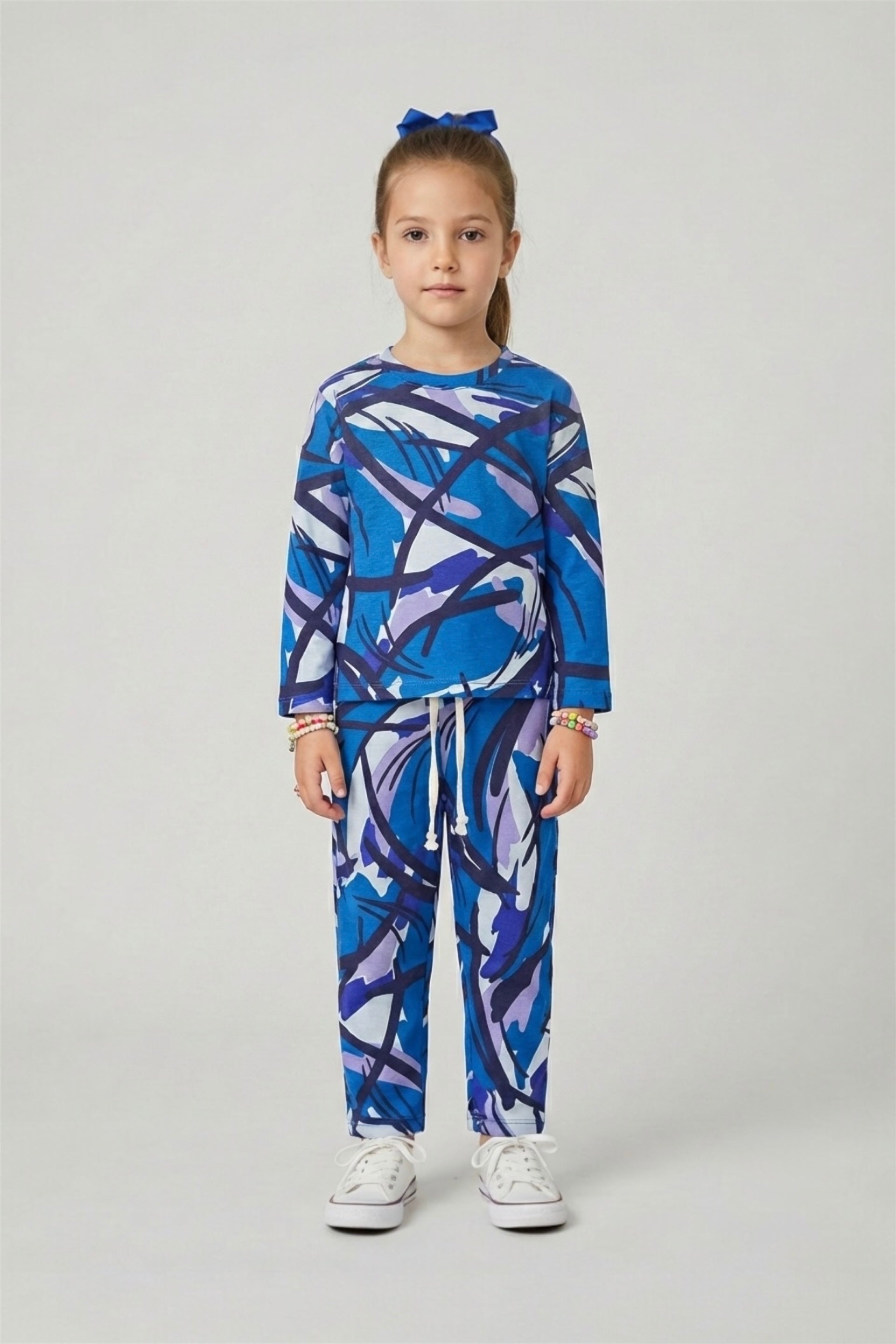 Premium Quality Printed Full Sleeves Lycra Jursey Summer Suit For Girls