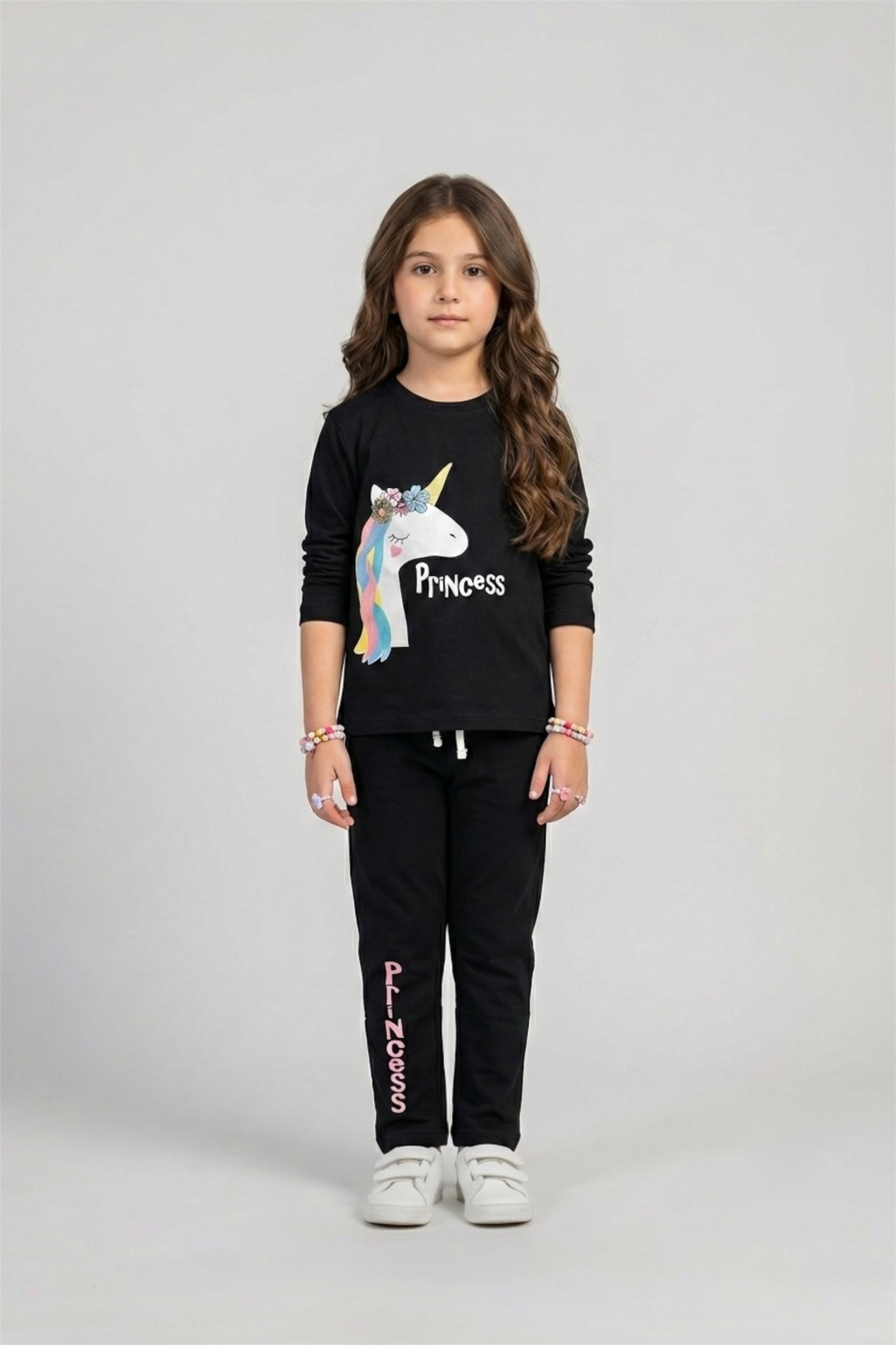Premium Quality "Princess" Printed Full Sleeves Summer Suit For Girls