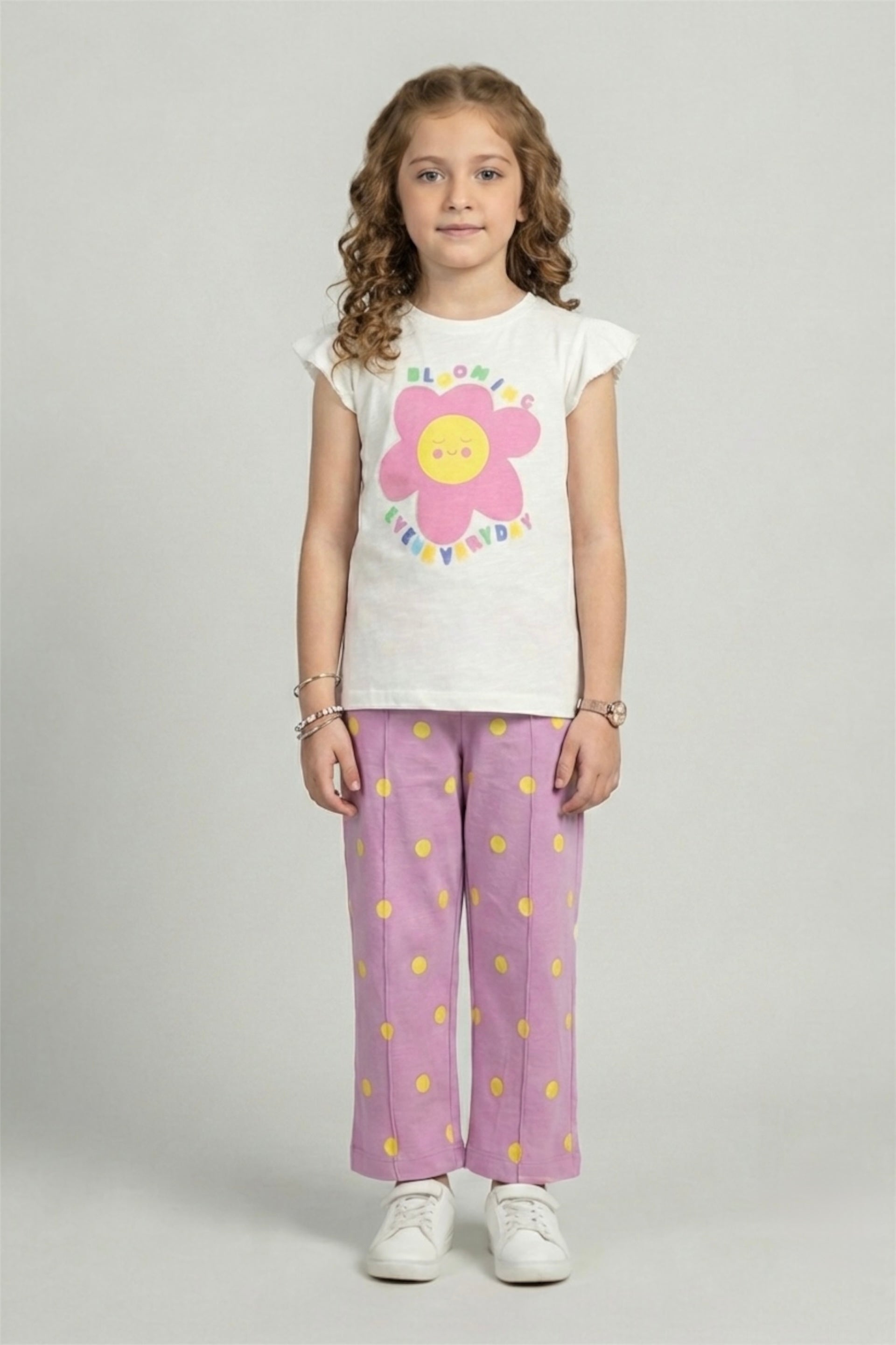 Girls Premium Quality "Flowers" Printed Summer Suit