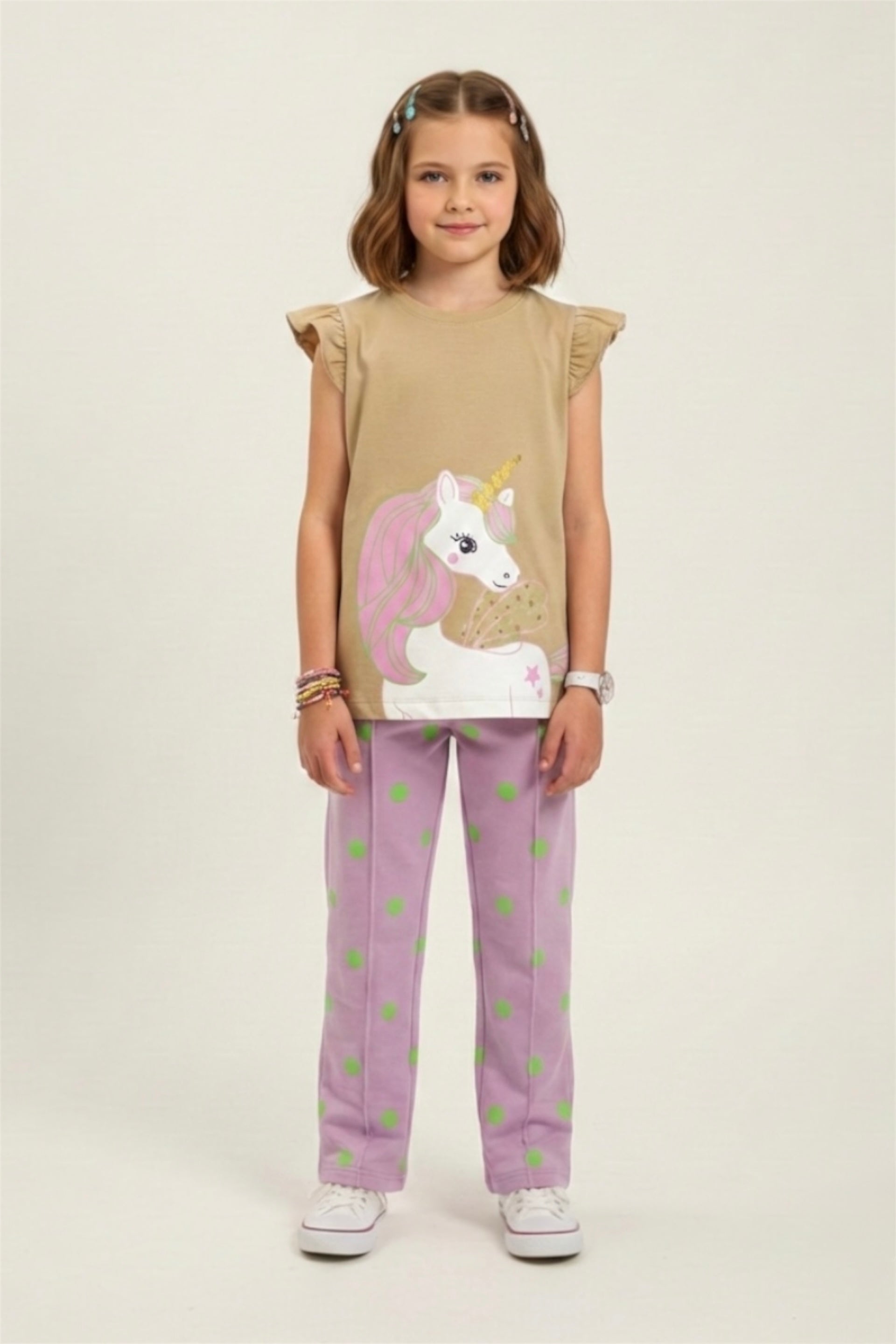 Girls Premium Quality "Unicorn" Printed Summer Suit