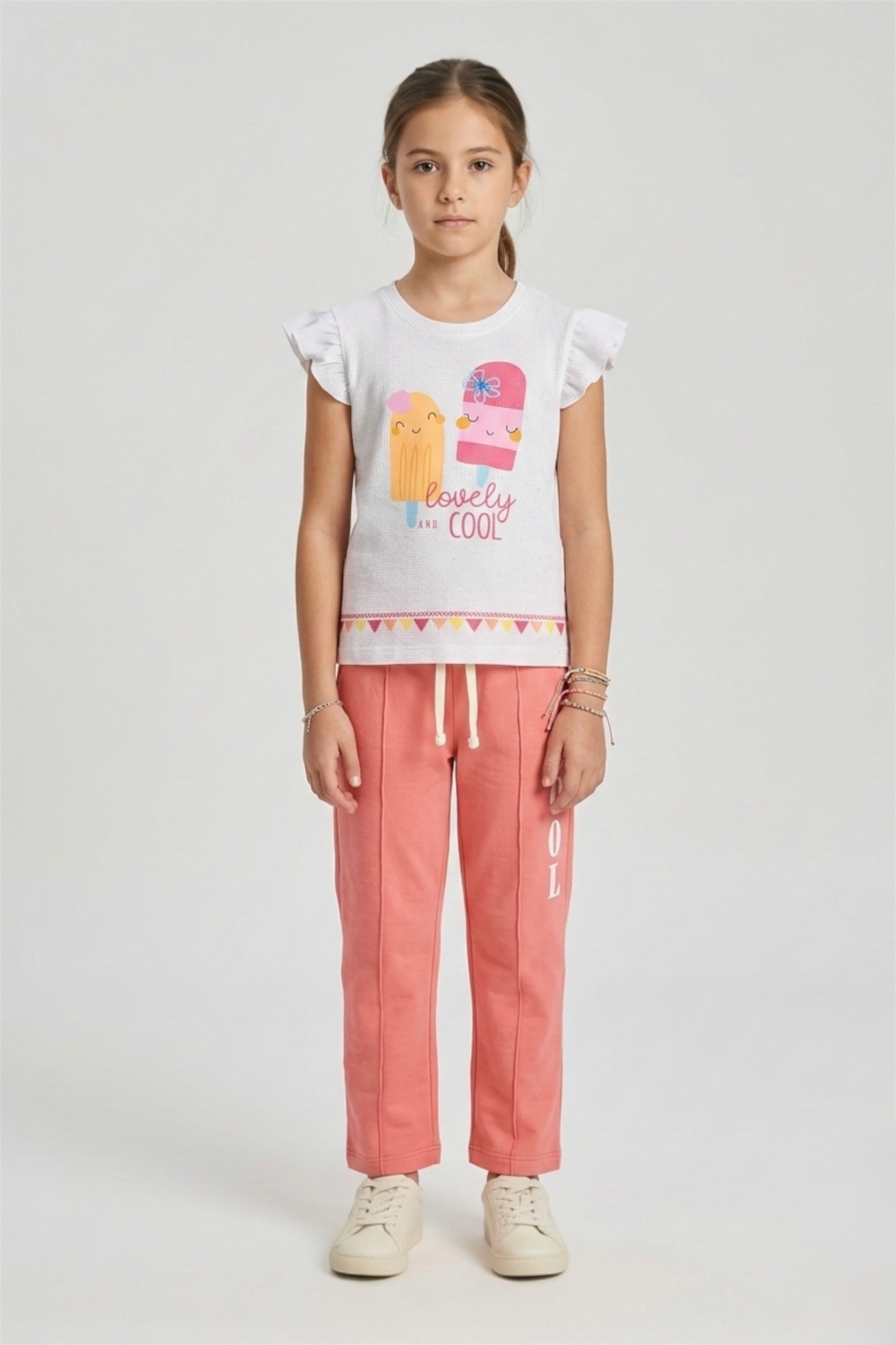 Girls Premium Quality "Lovely Cool" Printed Summer Suit