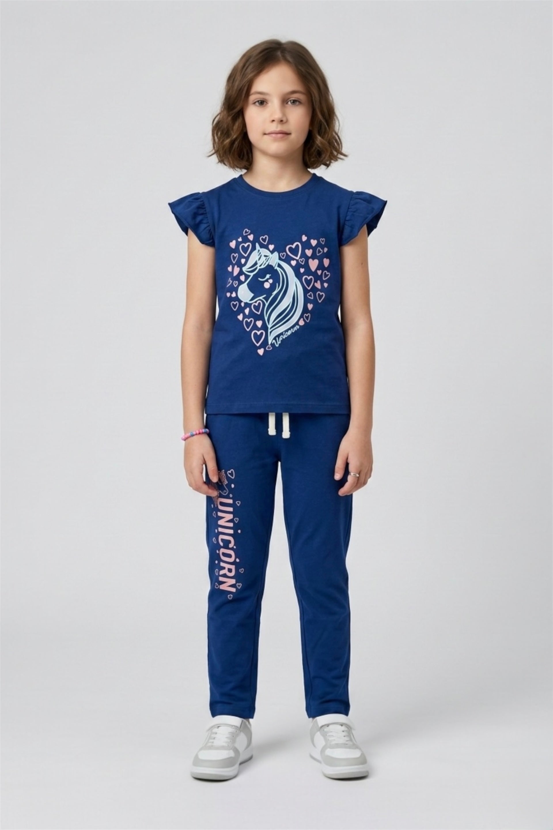 Girls Premium Quality "Unicorn Princess" Printed Summer Suit