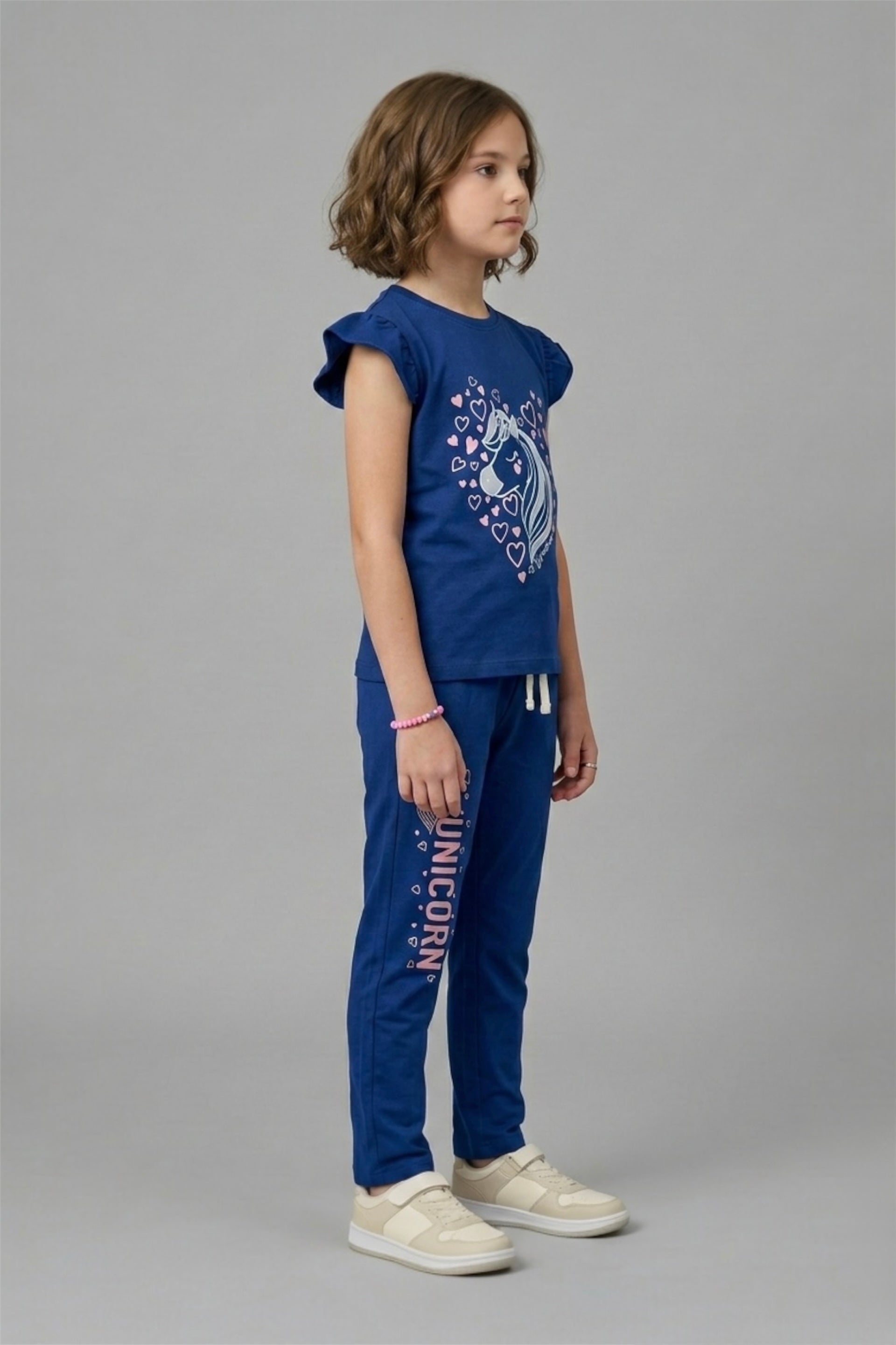 Girls Premium Quality "Unicorn Princess" Printed Summer Suit