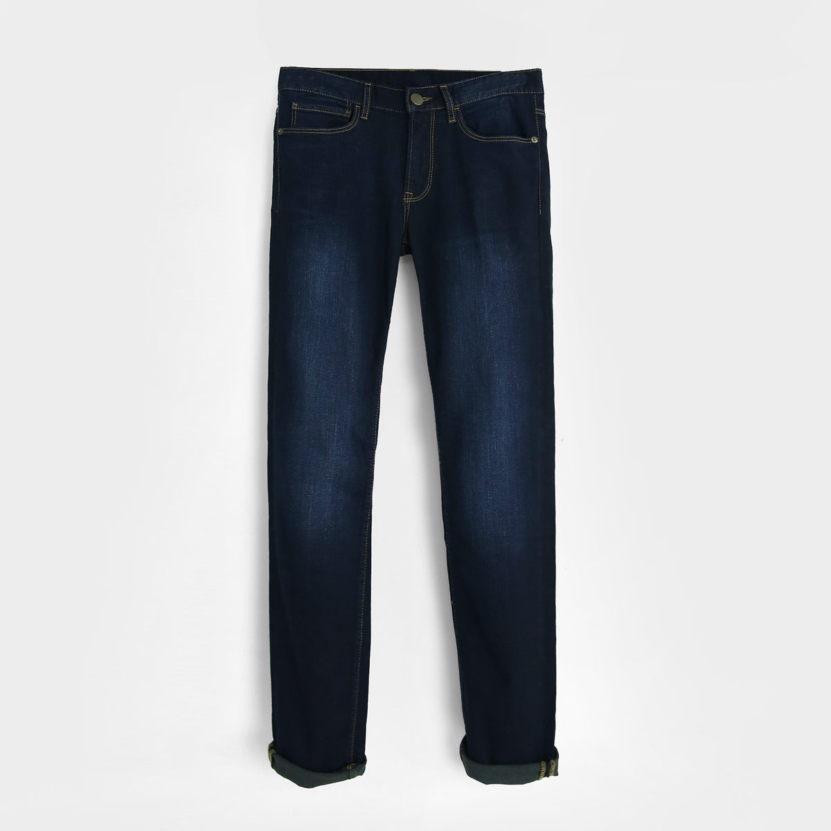 Men &quot;Slim Fit&quot; Soft Cotton Stretch Navy Jeans