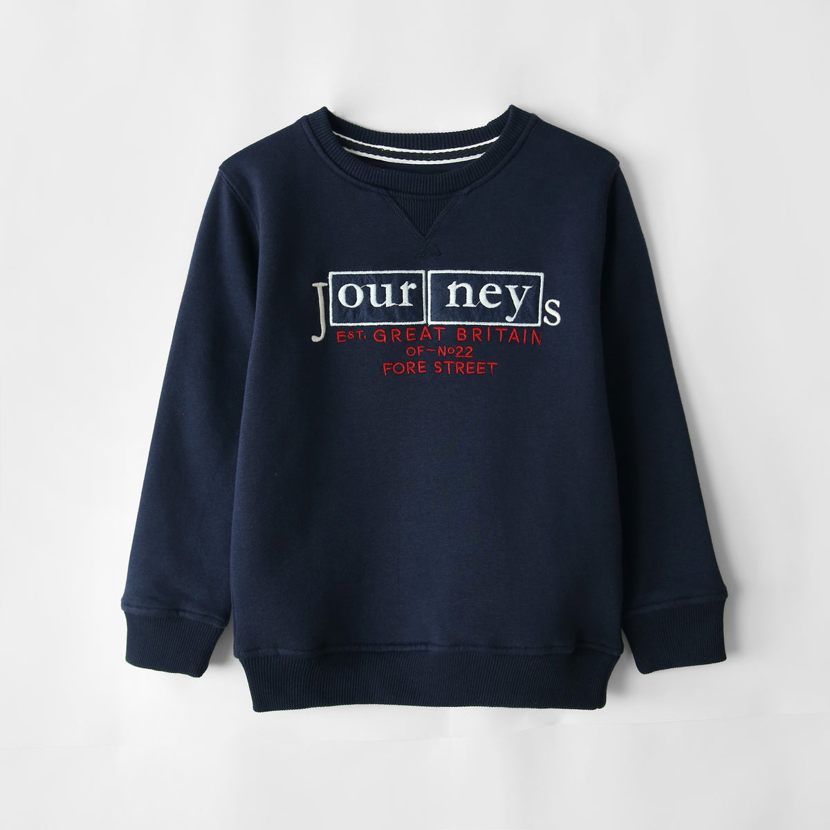 Premium Quality Embroidered Fleece Navy Sweatshirt For Kids