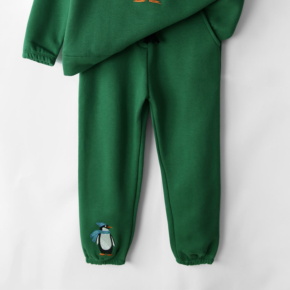 Premium Quality Embroidered Fleece Green Trouser For Girls