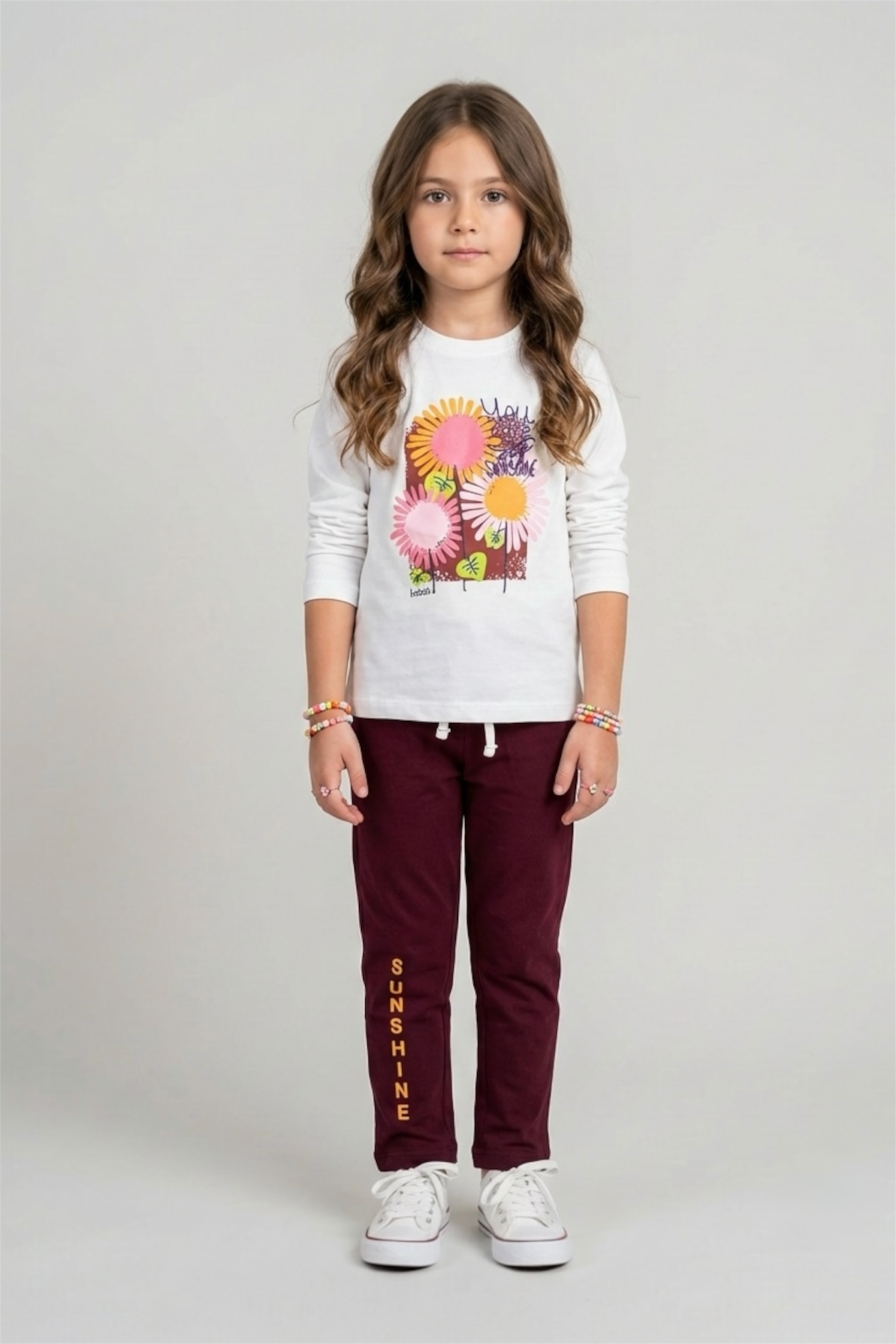 Premium Quality "Sunshine" Printed Full Sleeves Summer Suit For Girls