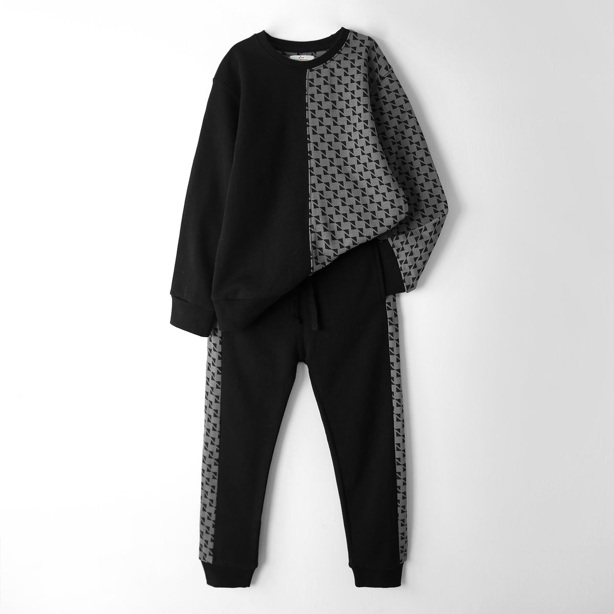 Kids Cut &amp; Sew Soft Cotton Printed Terry TrackSuit