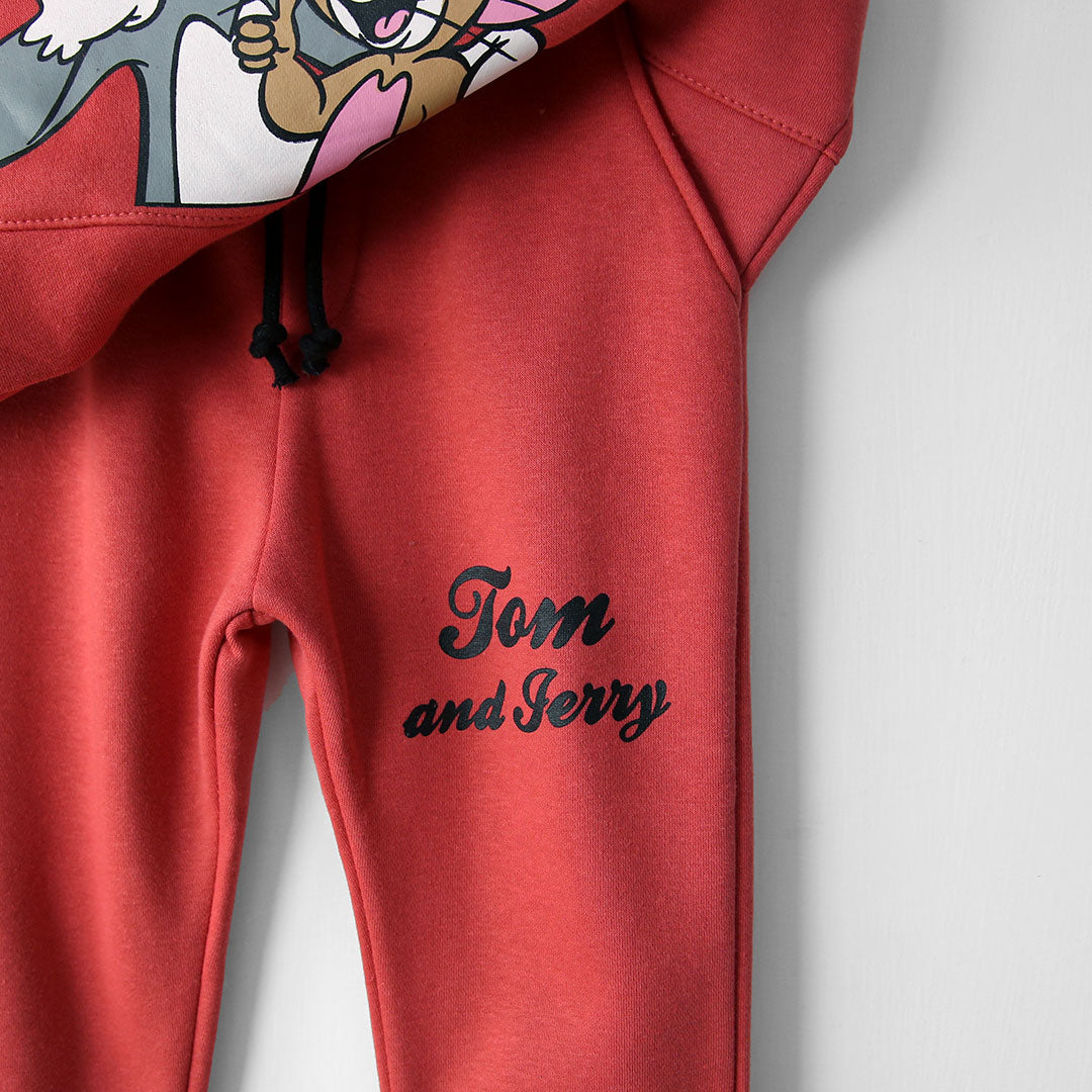 Kids Soft Cotton &quot;Tom &amp; Jerry&quot; Printed Fleece TrackSuit