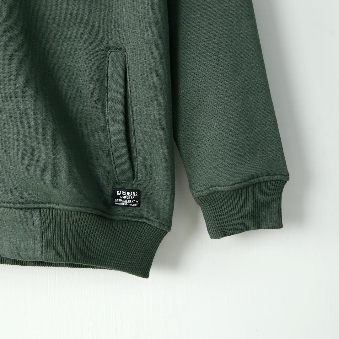 Premium Quality Printed Fleece Olive Zipper Hoodie For Kids