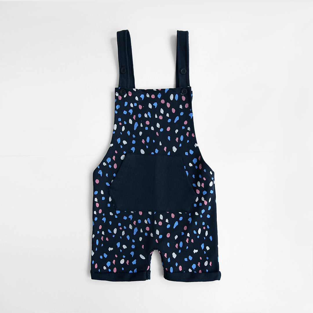 Kids All-Over Printed Soft Cotton Nay Short Dungaree
