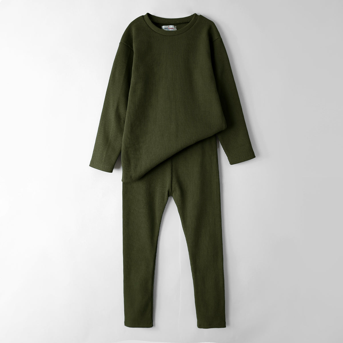 Premium Quality 2 Piece Olive Winter Tracksuit For Kids