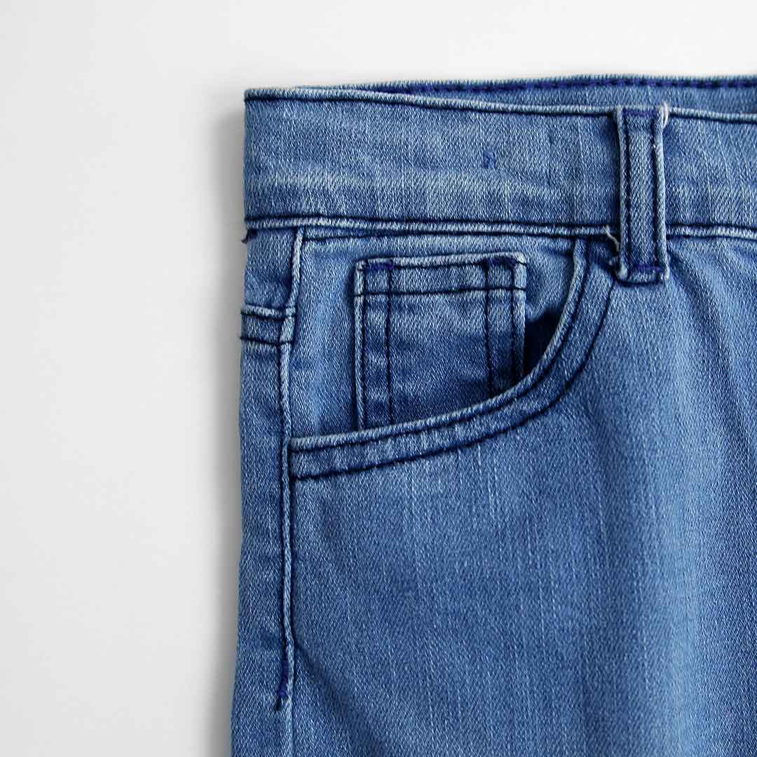 Kid&#39;s 5 Pockets Denim Short With Adjuster