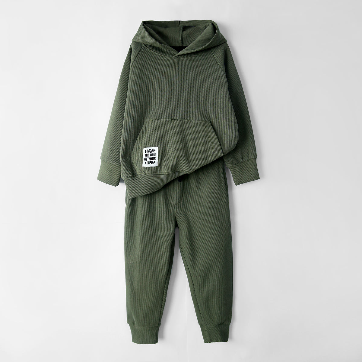 Premium Quality 2 Piece Olive TrackSuit For Kids