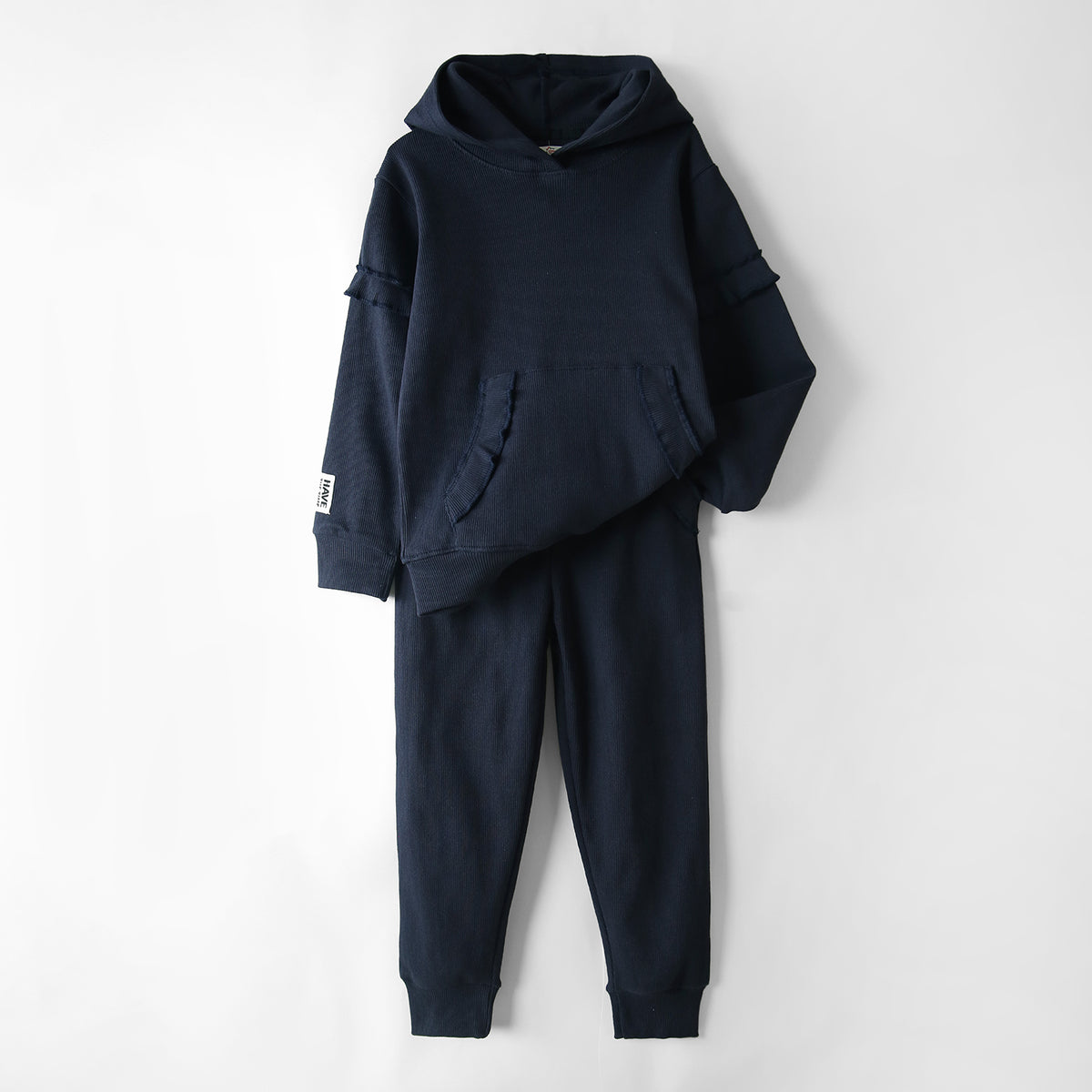 Premium Quality Navy 2 Piece Frill Tracksuit For Girls