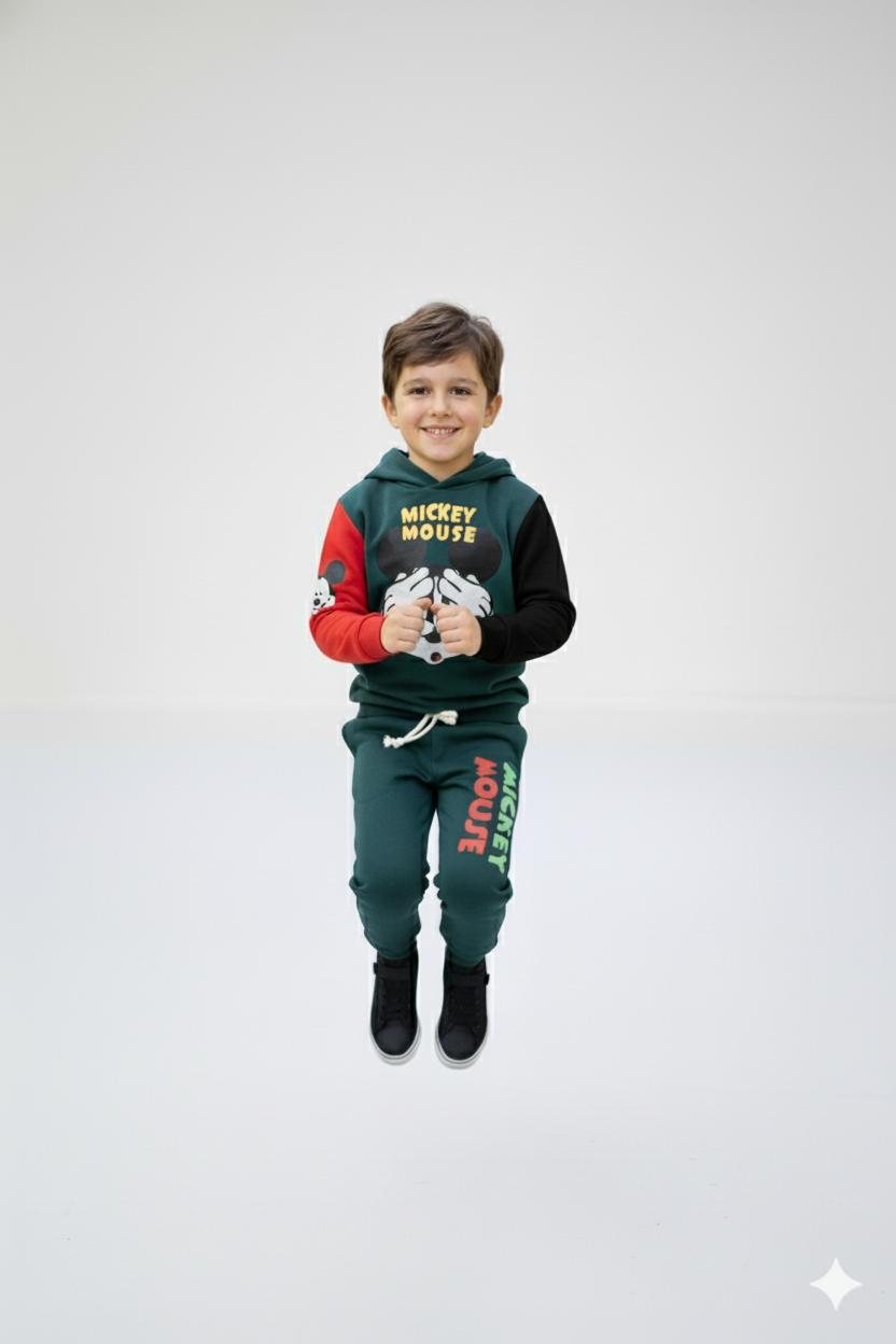 Premium Quality "Mickey Mouse" Printed  Hoodie Suit For Boys