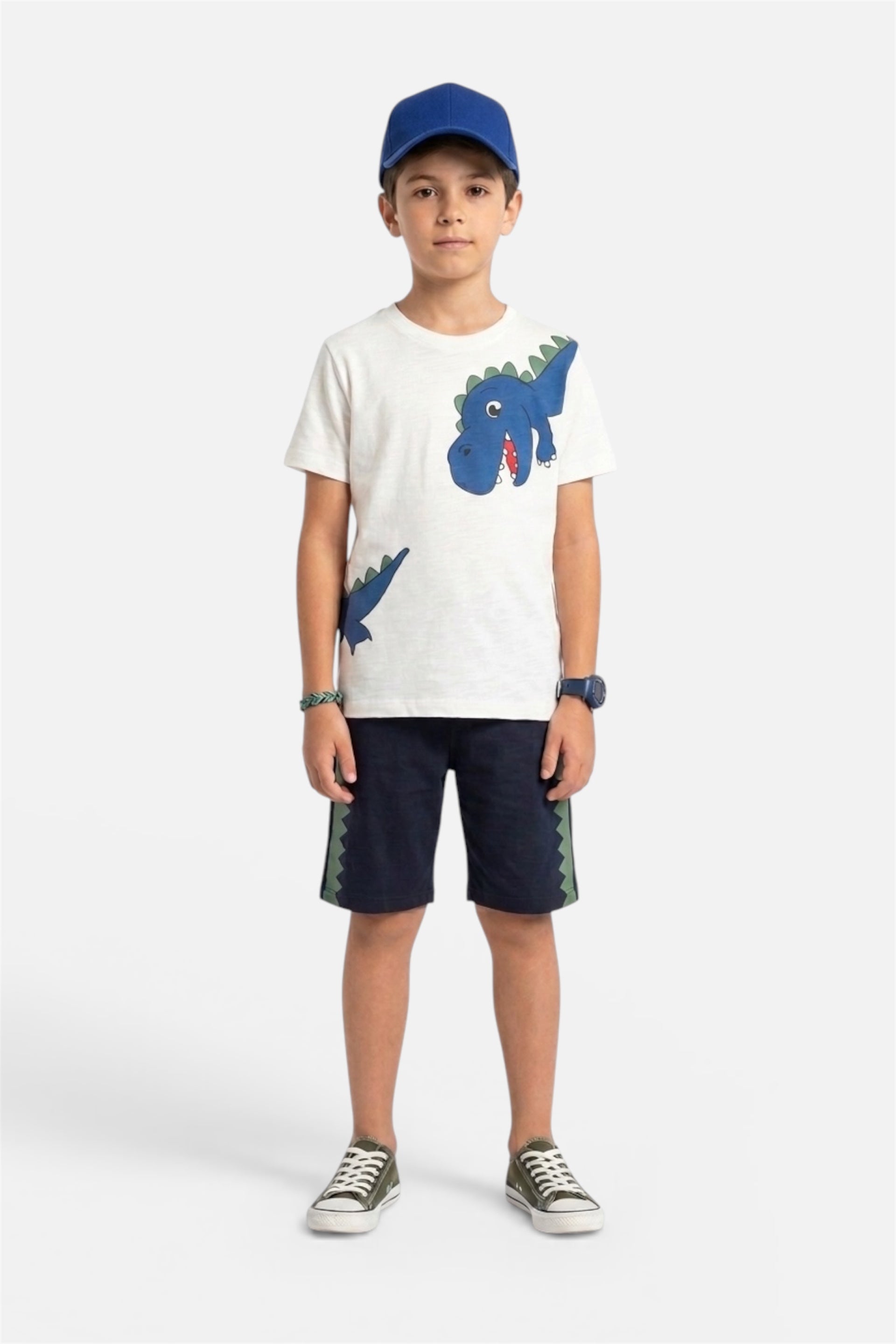 Premium Quality "Dino' Printed Summer Suit For Boys