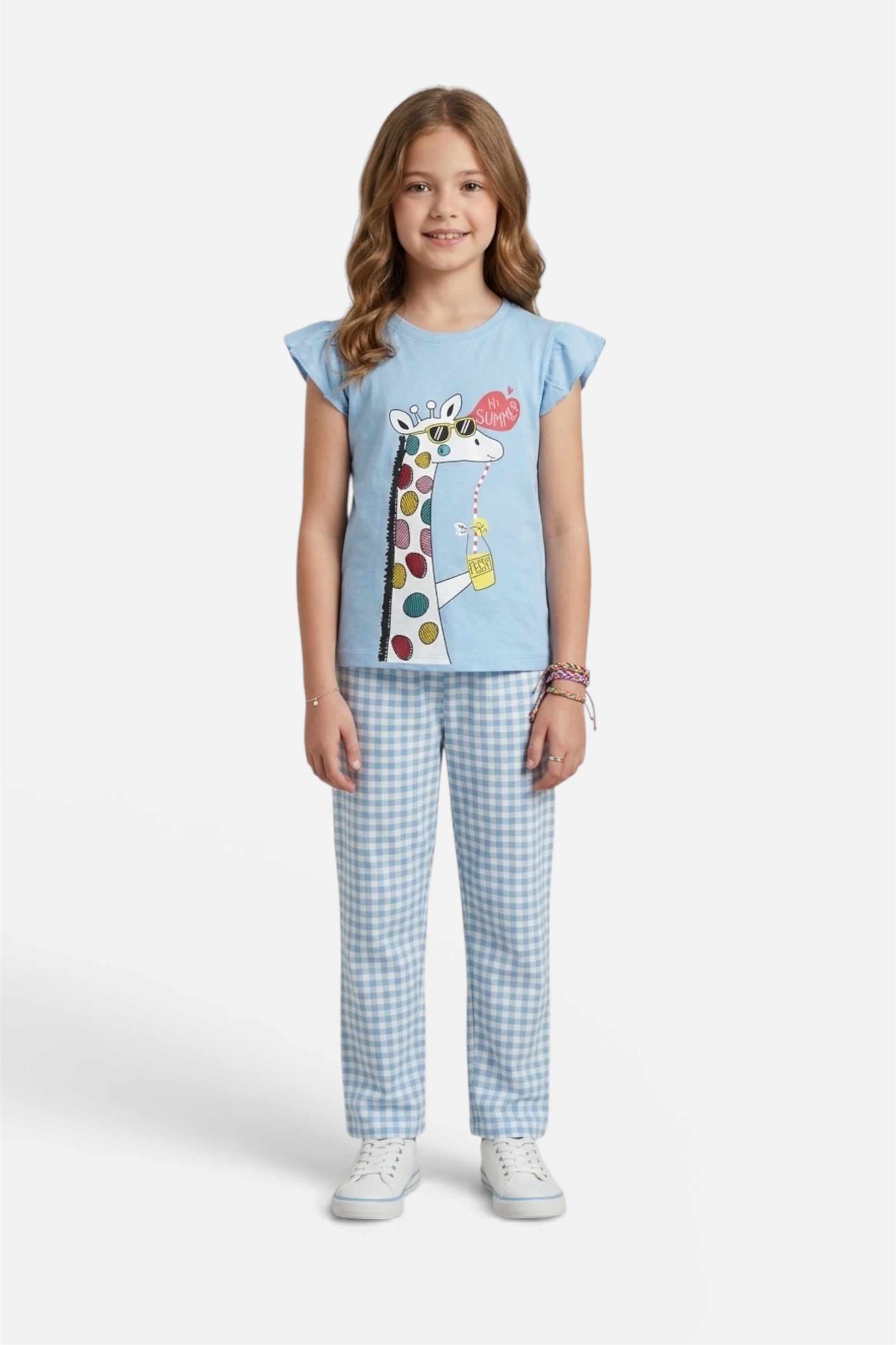 Girls Premium Quality "Giraffa" Printed Summer Suit