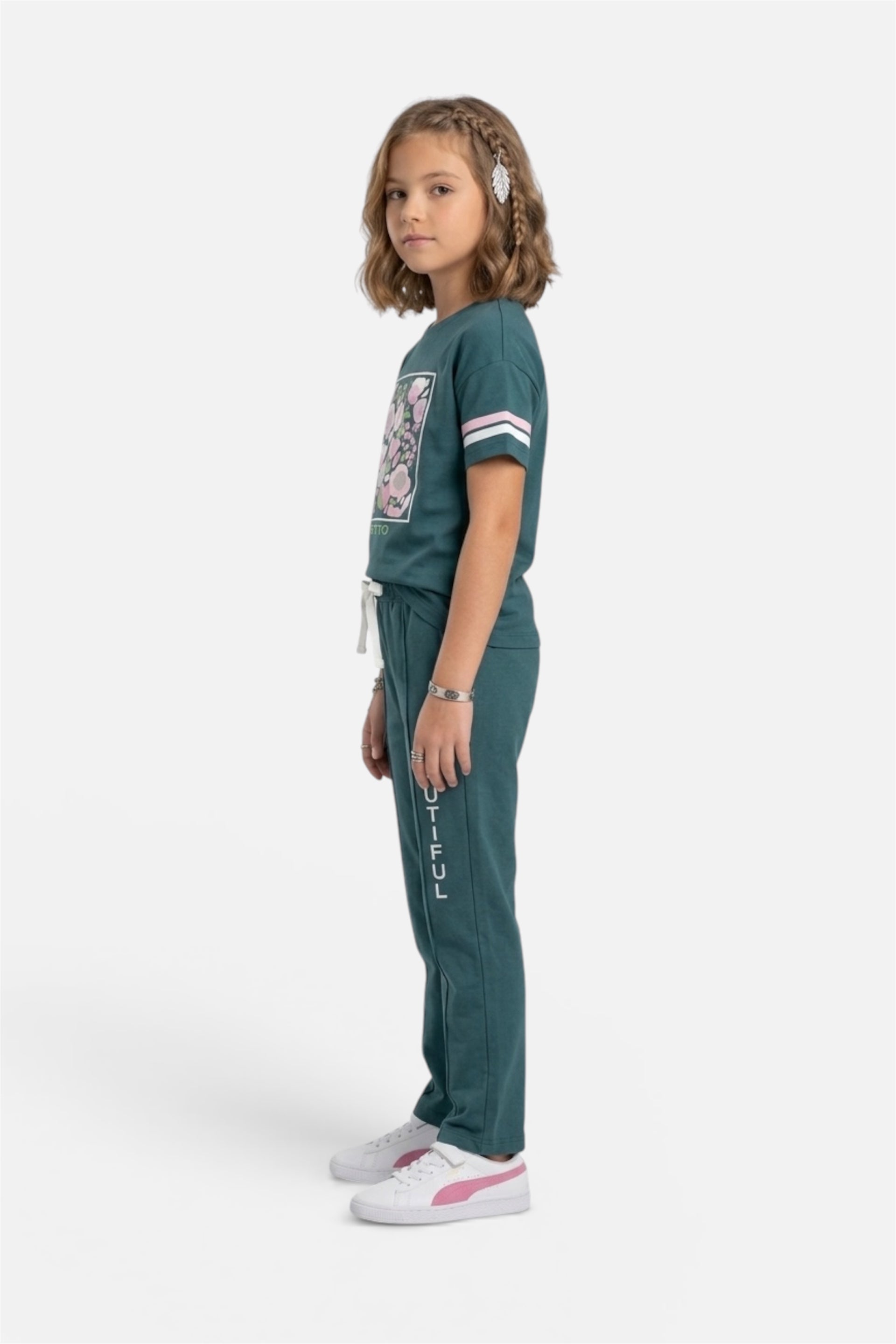 Girls Premium Quality "Beautifull Girl" Printed Summer Suit