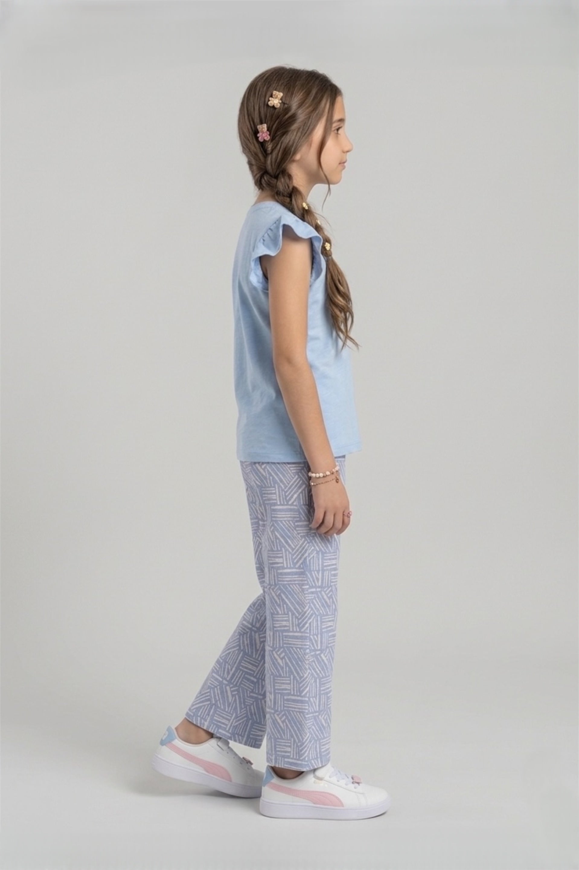 Girls Premium Quality "Kitty" Printed Summer Suit