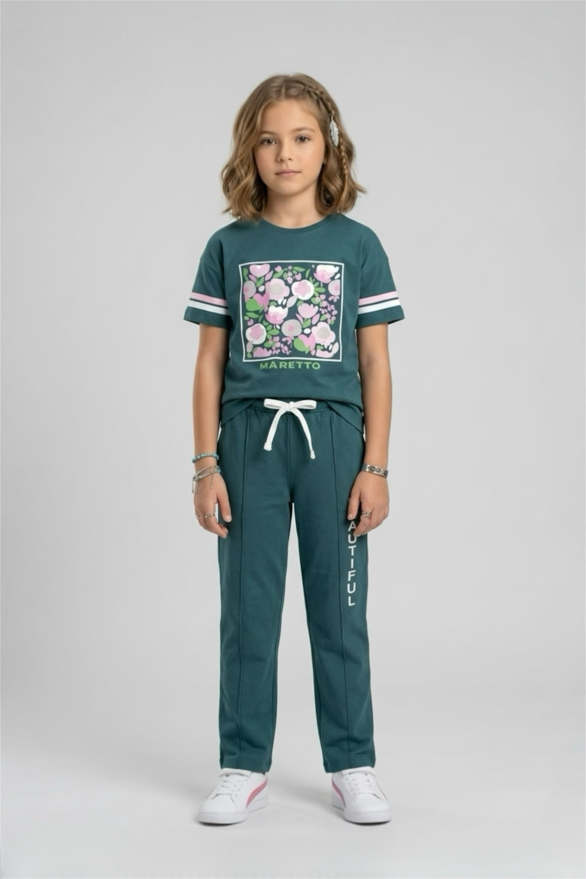 Girls Premium Quality "Beautifull Girl" Printed Summer Suit