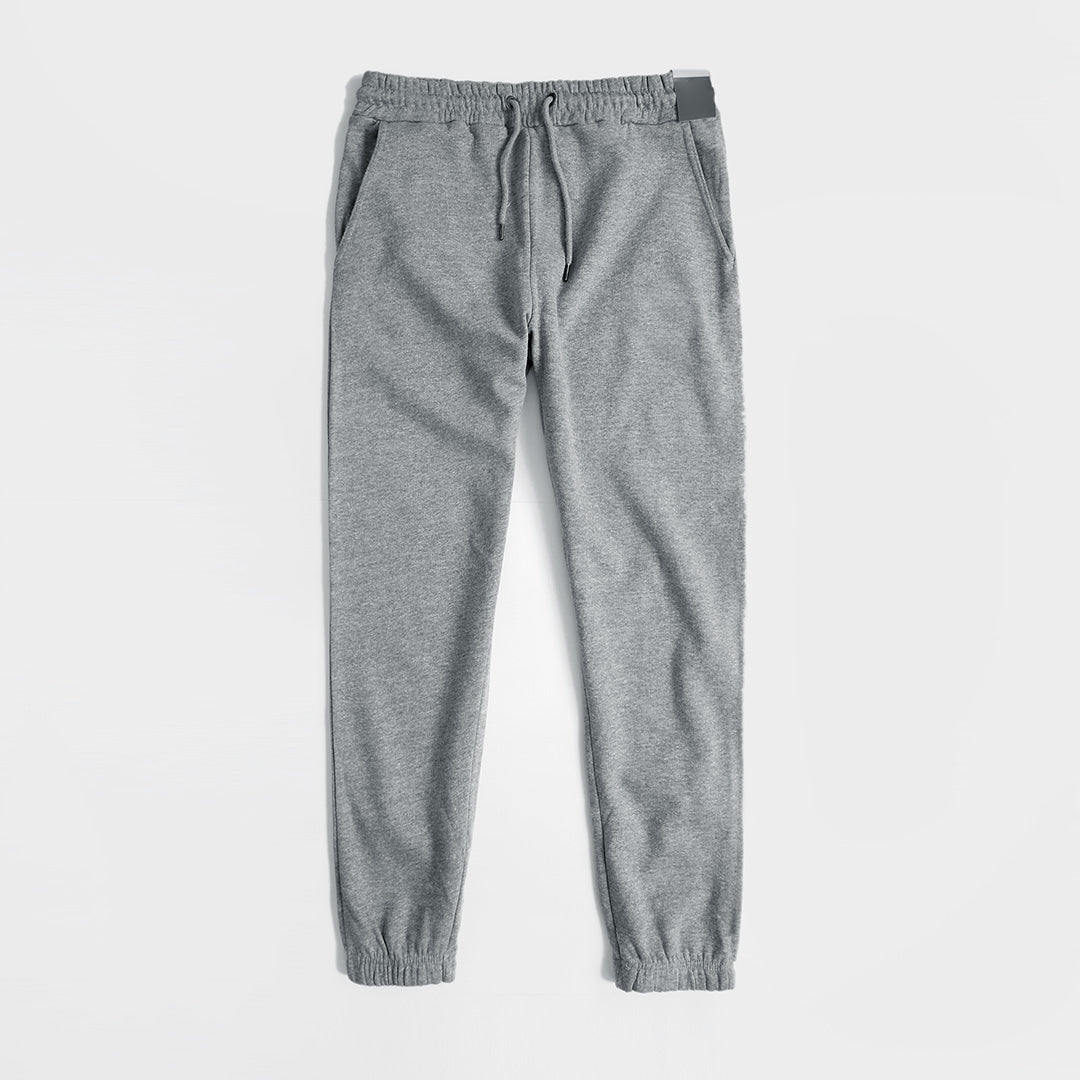 Men Close Bottom Embroidered Fleece Jogger