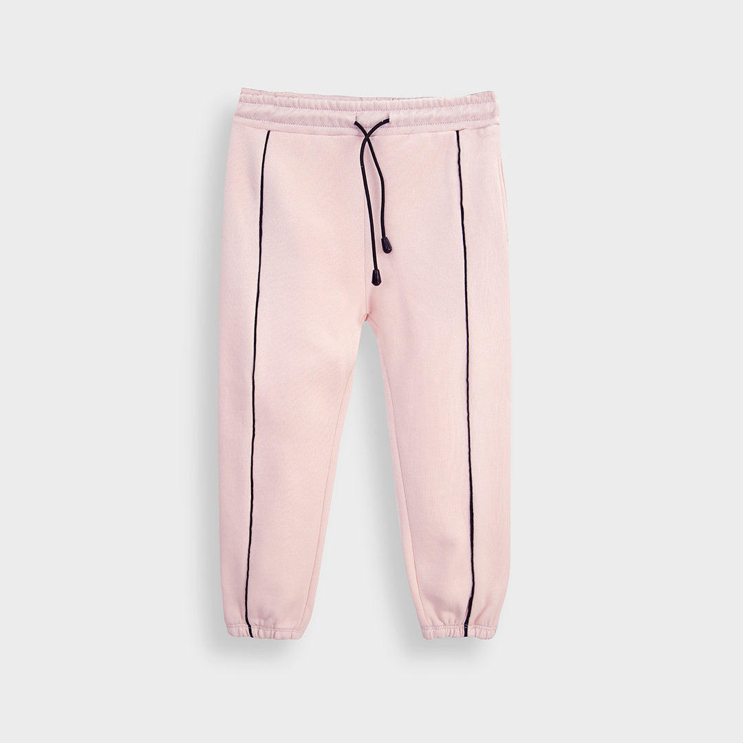 Premium Quality Baby Pink Printed Fleece Trouser For Girls