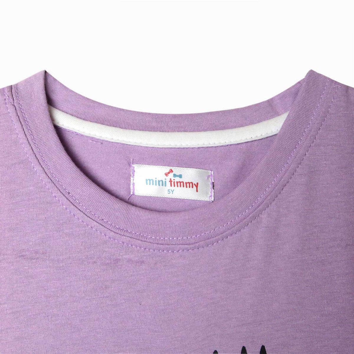 Girls Soft Cotton &quot;Yam Yam&quot; Printed T-Shirt