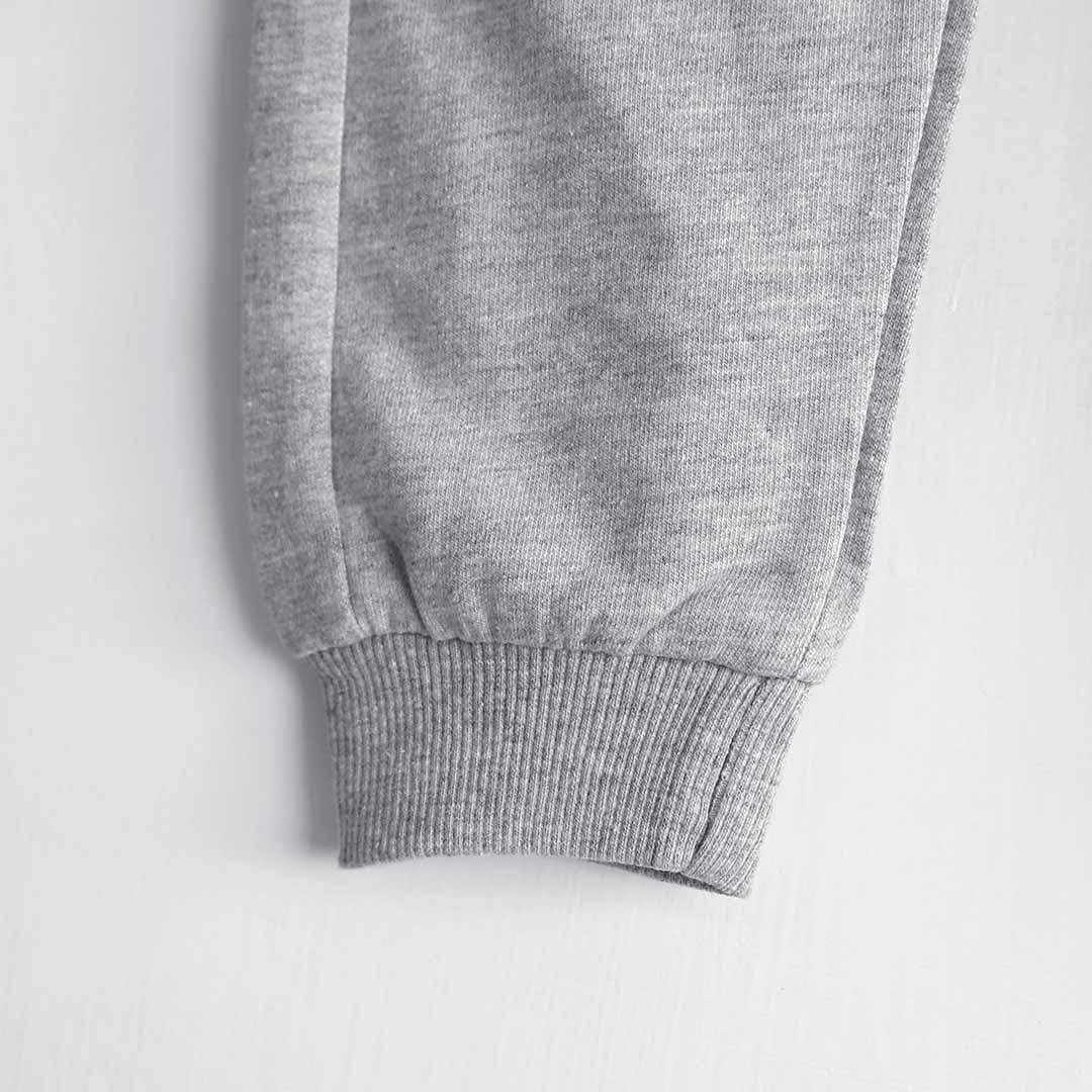 Kids Gray Soft Cotton Printed Terry Trouser