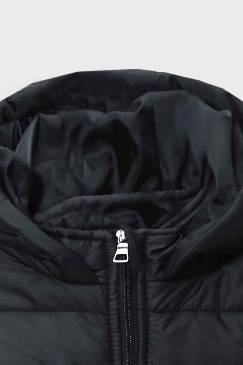 Kids Premium Quality Long Sleeve Black Puffer Hoodie Jacket