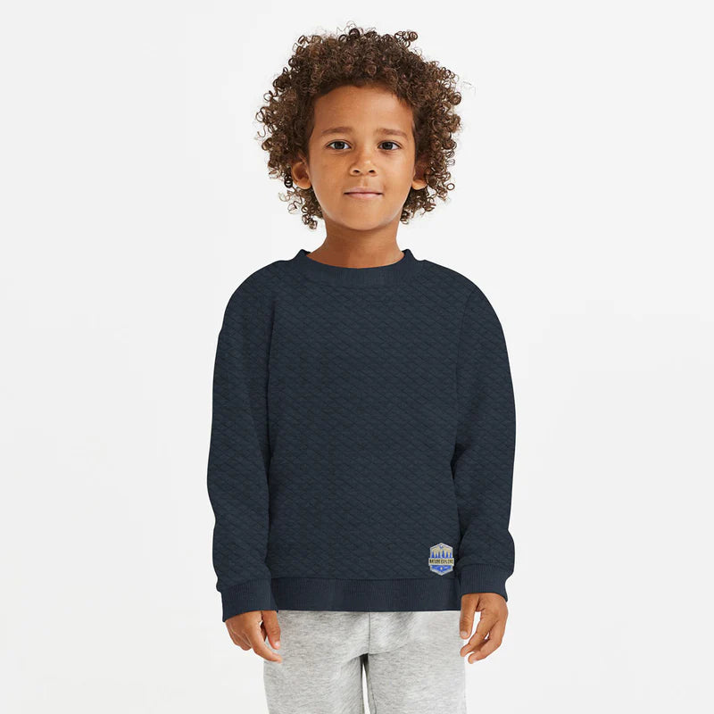 Premium Quality Quilted Navy Sweatshirt For Kids Brands River