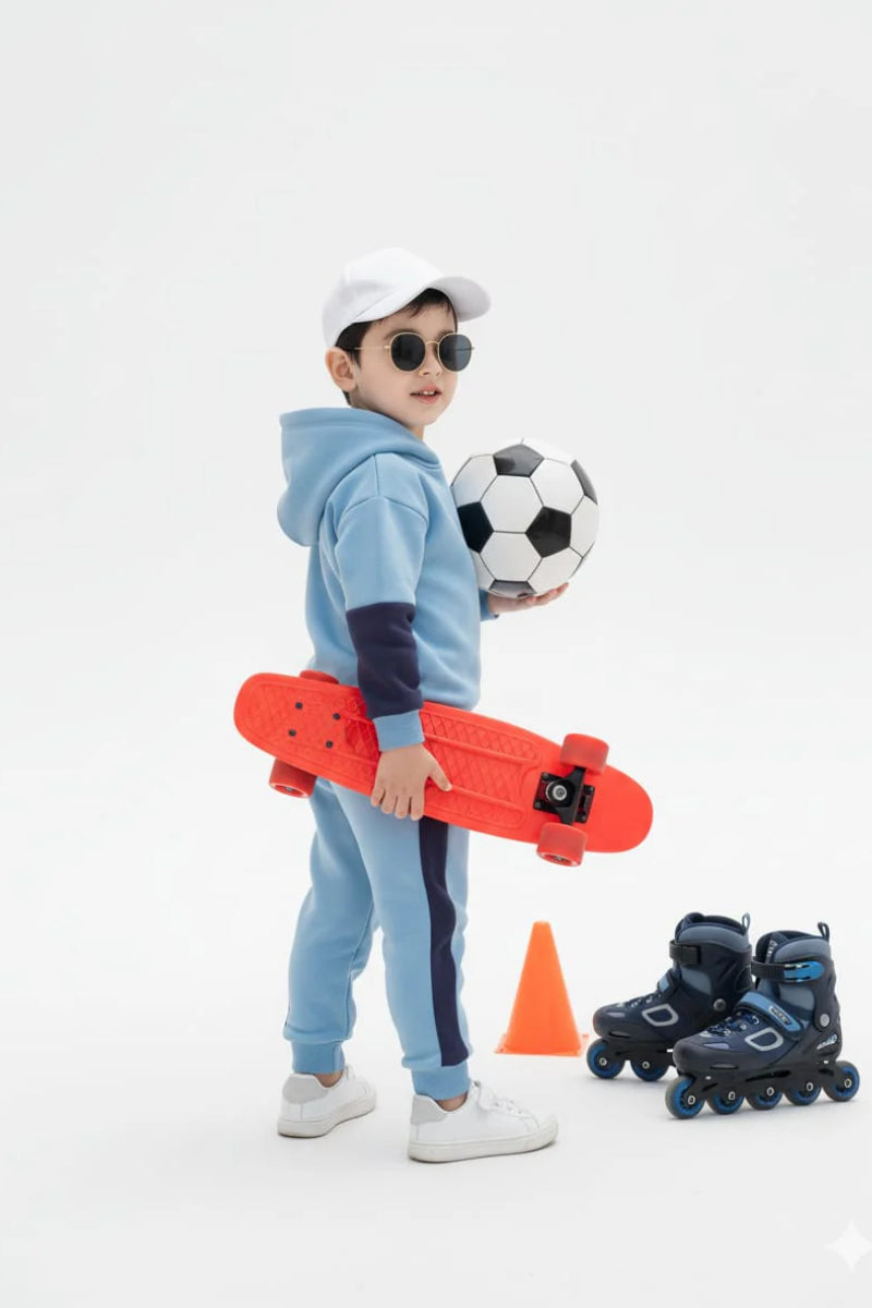 Premium Quality "Cool Dude" Printed Fleece Pull-Over Suit For Kids